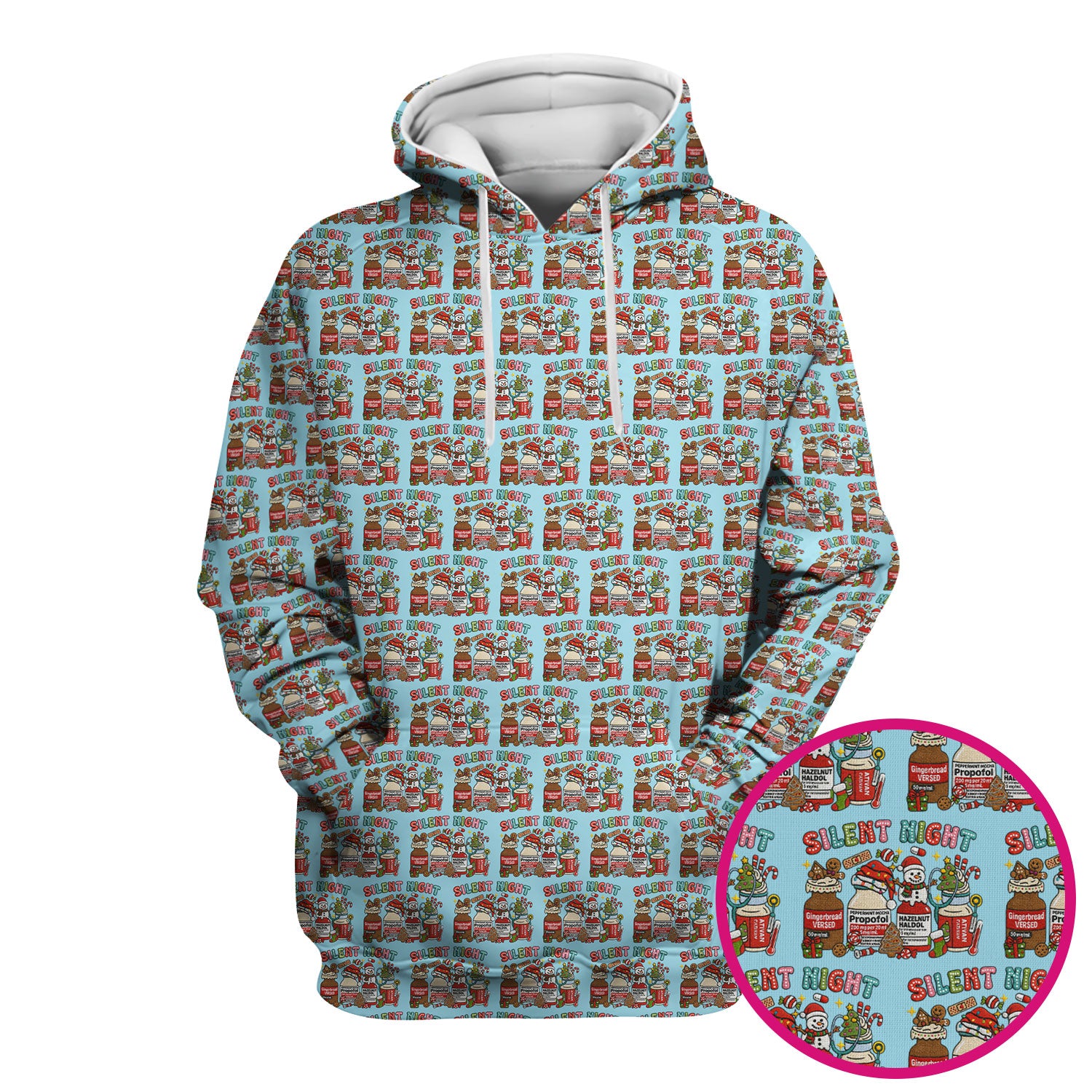 Silent Night Nurse Scrub Top, Funny Christmas Medical Scrub Shirt, Holiday Nursing Uniform