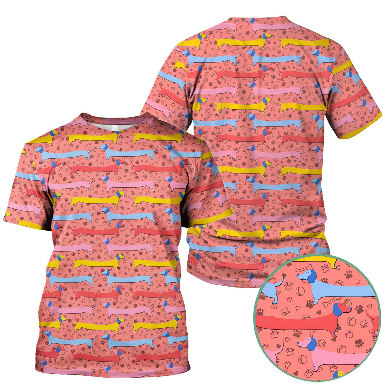Funny Wiener Dog Scrub Shirt for Women - Dachshund Nurse Top - Cute Sausage Dog Medical Shirt