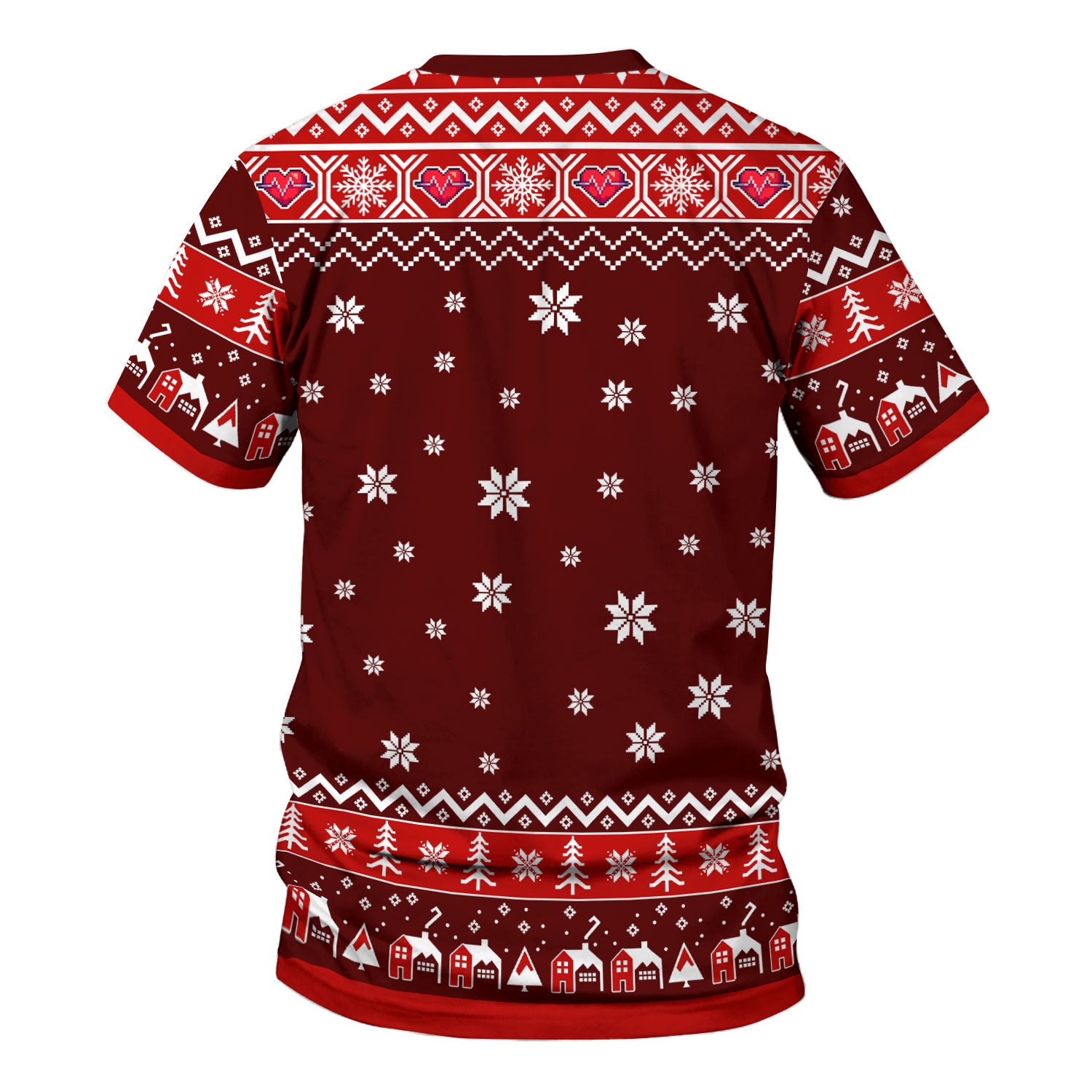 Funny Scrub Top for Women - Do Not Open Til Christmas Santa and Elf - Holiday Medical Uniform Gift for RN LPN CNA