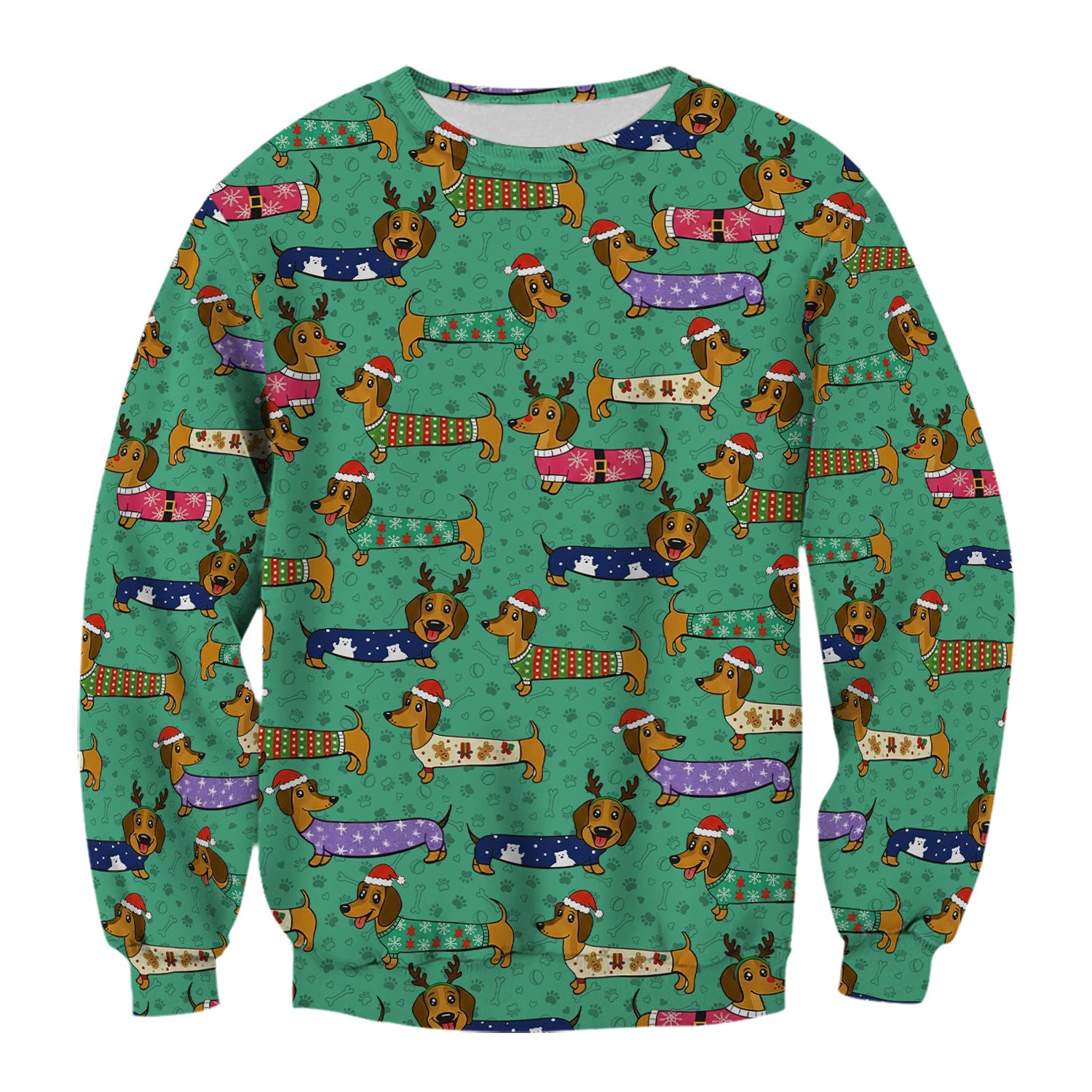 Christmas Dachshund Scrub Top for Women - Cute Dog Nursing Uniform with Pockets - Holiday Reindeer Wiener Dog Shirt - Funny Vet Tech Workwear