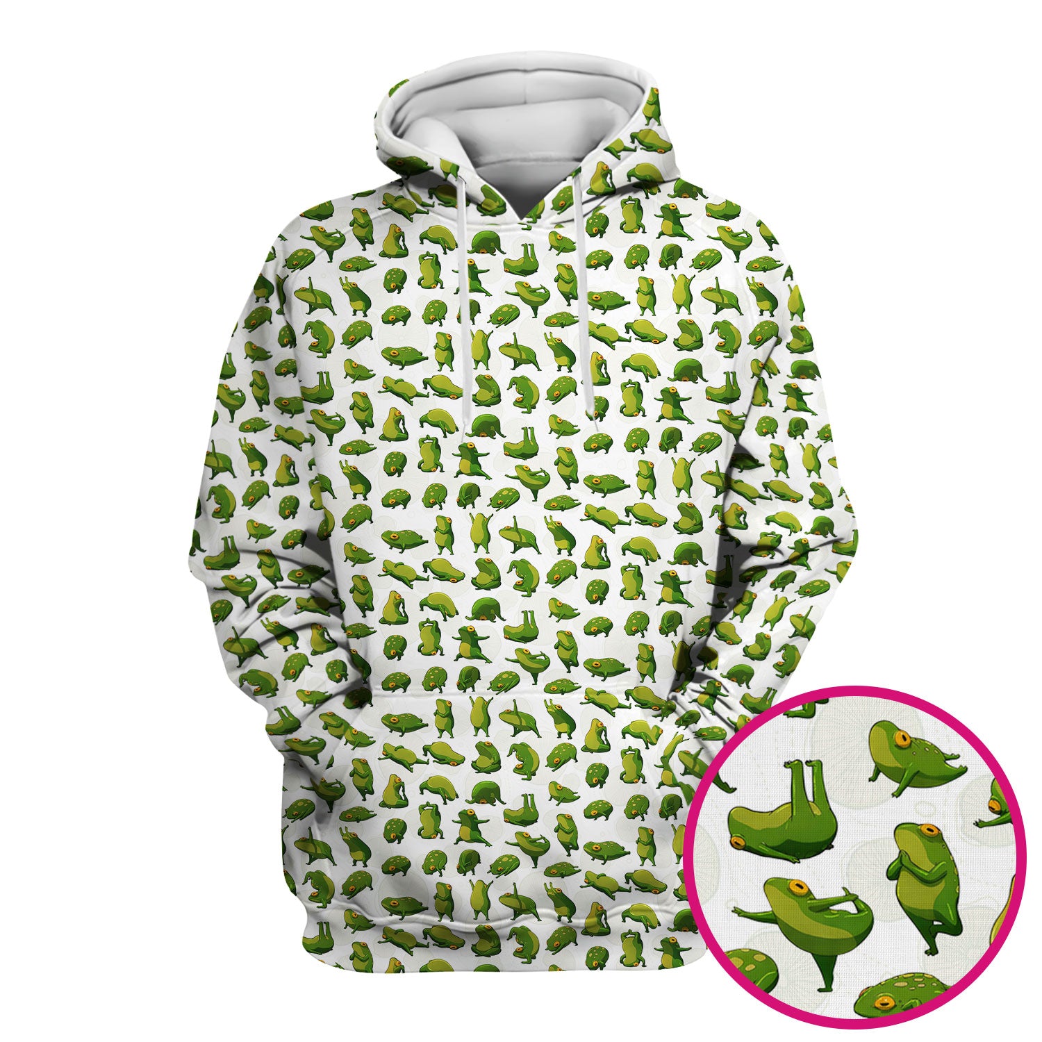 Cute Frog Cartoon Pattern Scrub Top, Comfortable Scrubs for Nurses