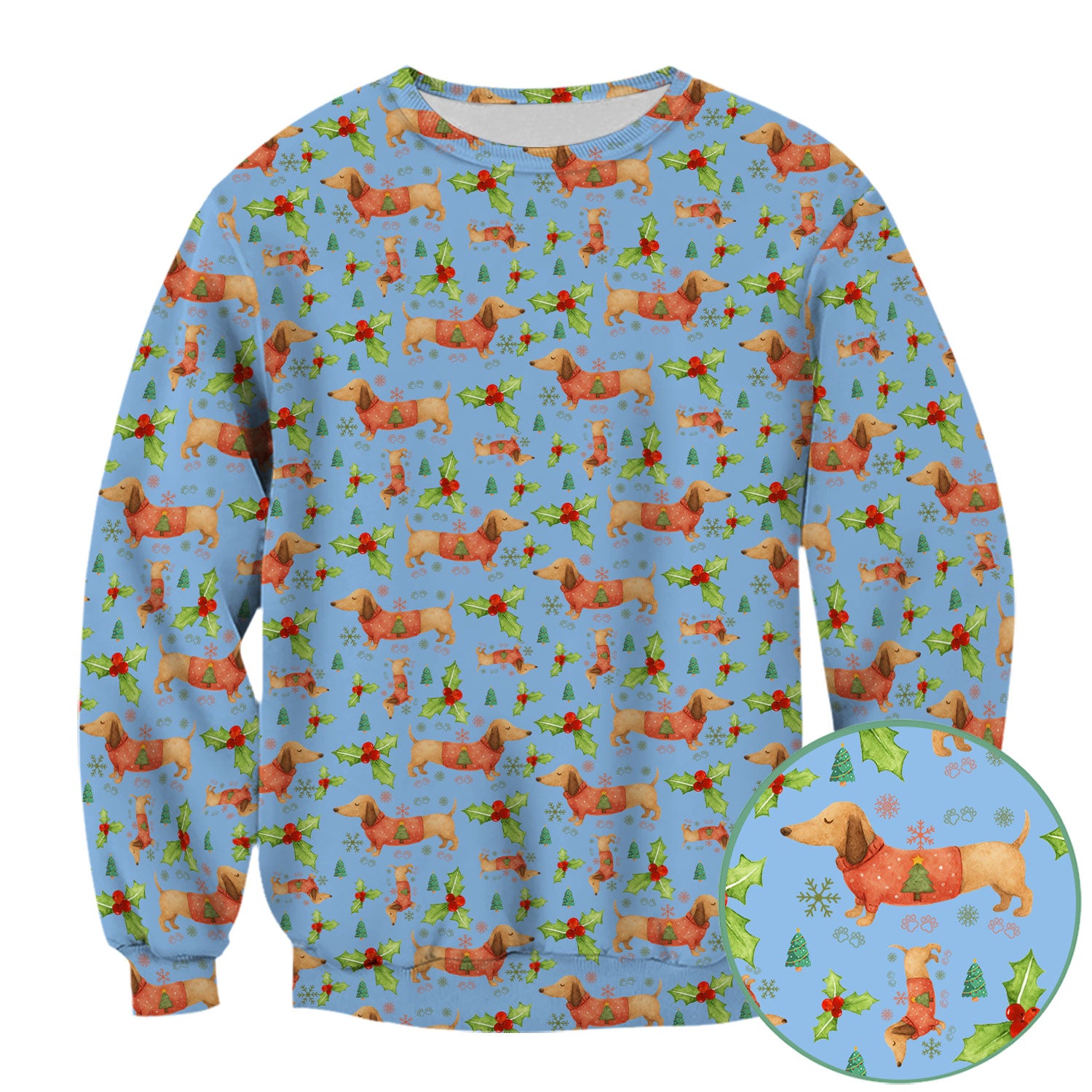Cute Dachshund Christmas Scrub - Funny Sausage Dog Wiener Puppy Holiday Nurse Shirt - Xmas Medical Uniform Gift for RN CNA LPN
