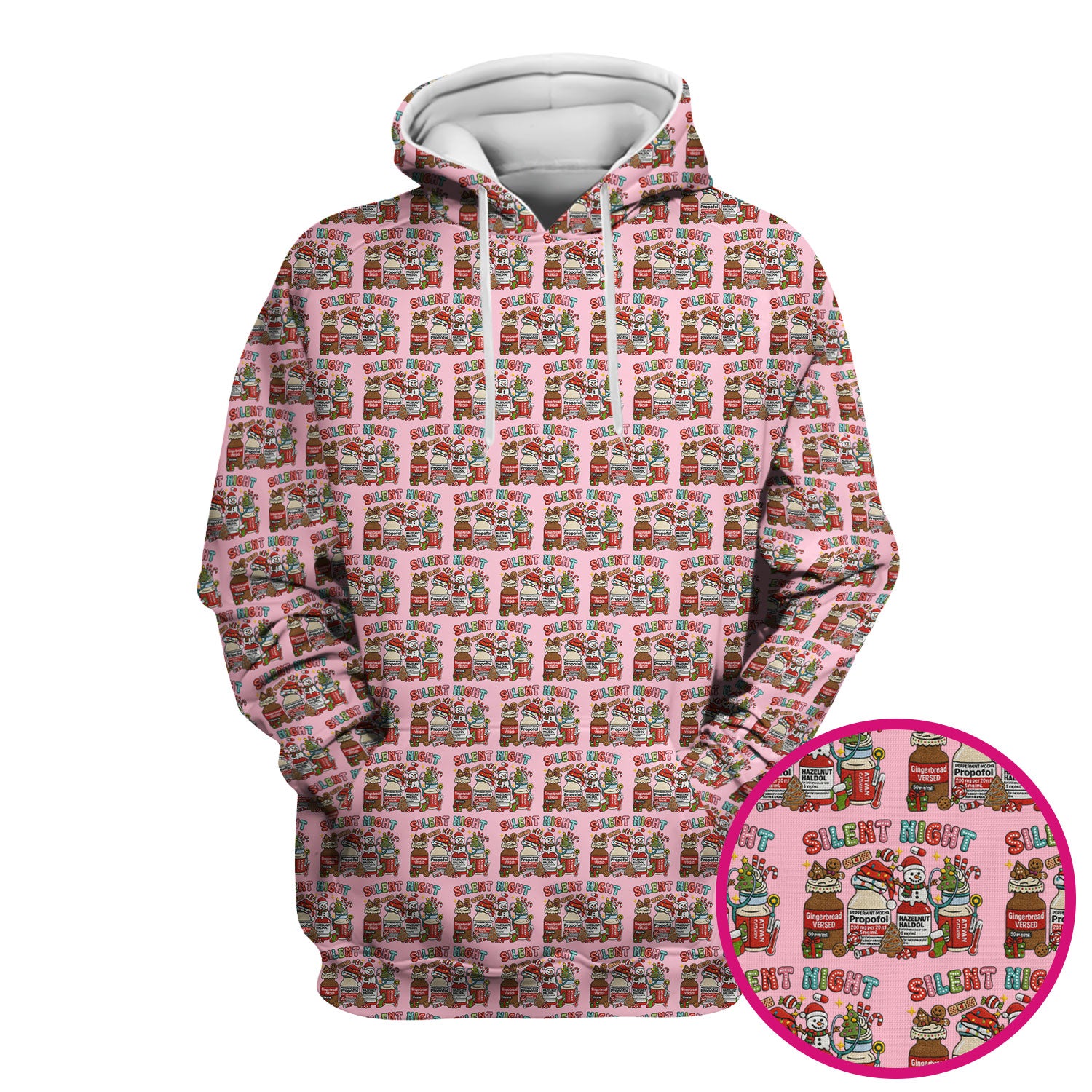 Silent Night Nurse Scrub Top, Funny Christmas Medical Scrub Shirt, Holiday Nursing Uniform