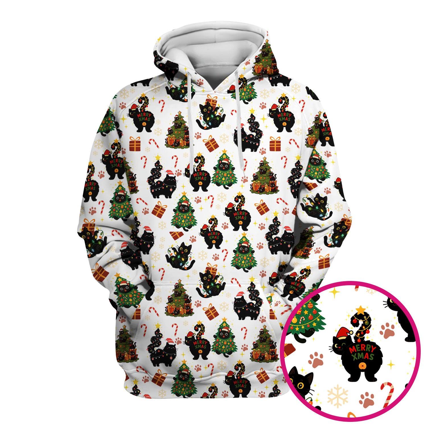 Funny Cat Print Nurse Scrub Top - Christmas Medical Shirt for Women & Men - Cute Holiday Gift Idea for RN CNA Doctor Scrubs