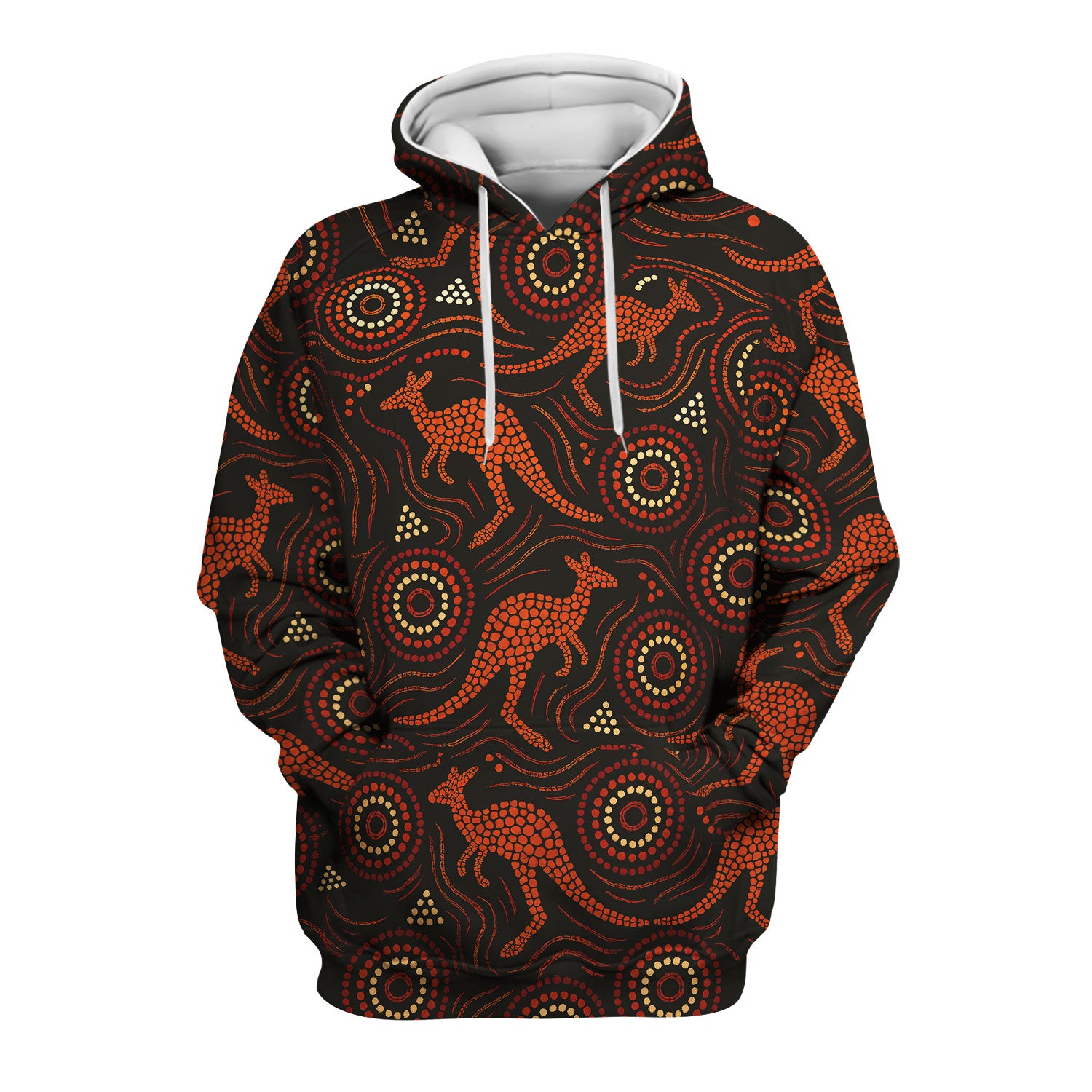 Australian Indigenous Medical Pattern Shirt, Aboriginal Dot Art Kangaroo Nurse Scrub Top,  Breathable Fabrics Nursing Uniform