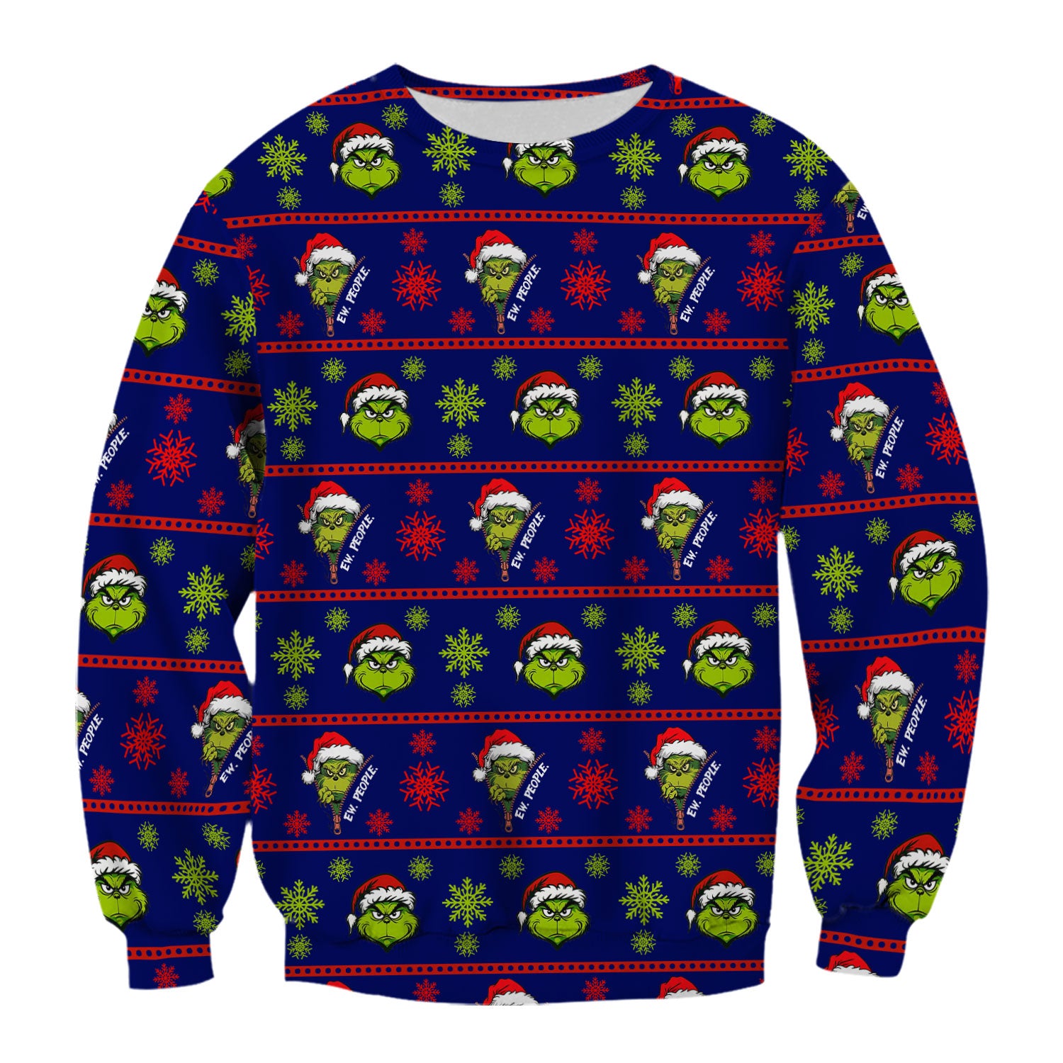 Grinch Scrub Top for Nurses - Christmas Holiday “Ew, People” Medical Uniform - Xmas Gift for RN CNA LPN