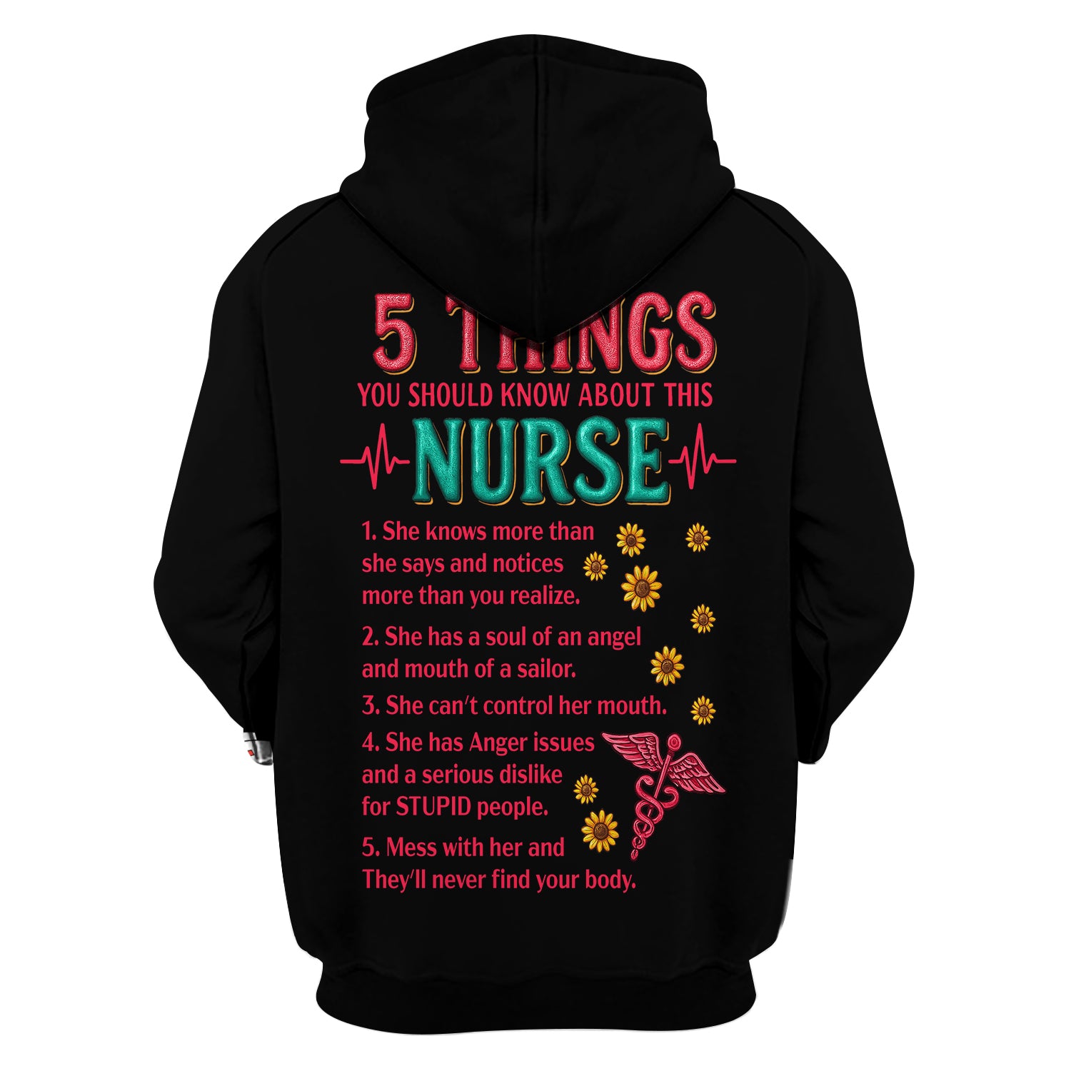 Personalized Funny Nurse Shirt for Women - 5 Things About This Nurse Tee - Gift for RN CNA LPN Healthcare Workers
