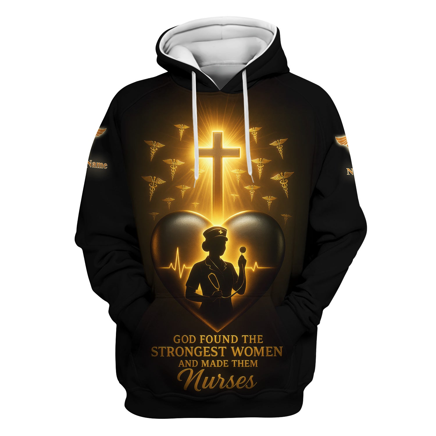 Personalized Christian Nurse T-Shirt - Strongest Women Made Nurses Faith Quote - Gift for Women RN LPN & Healthcare Workers