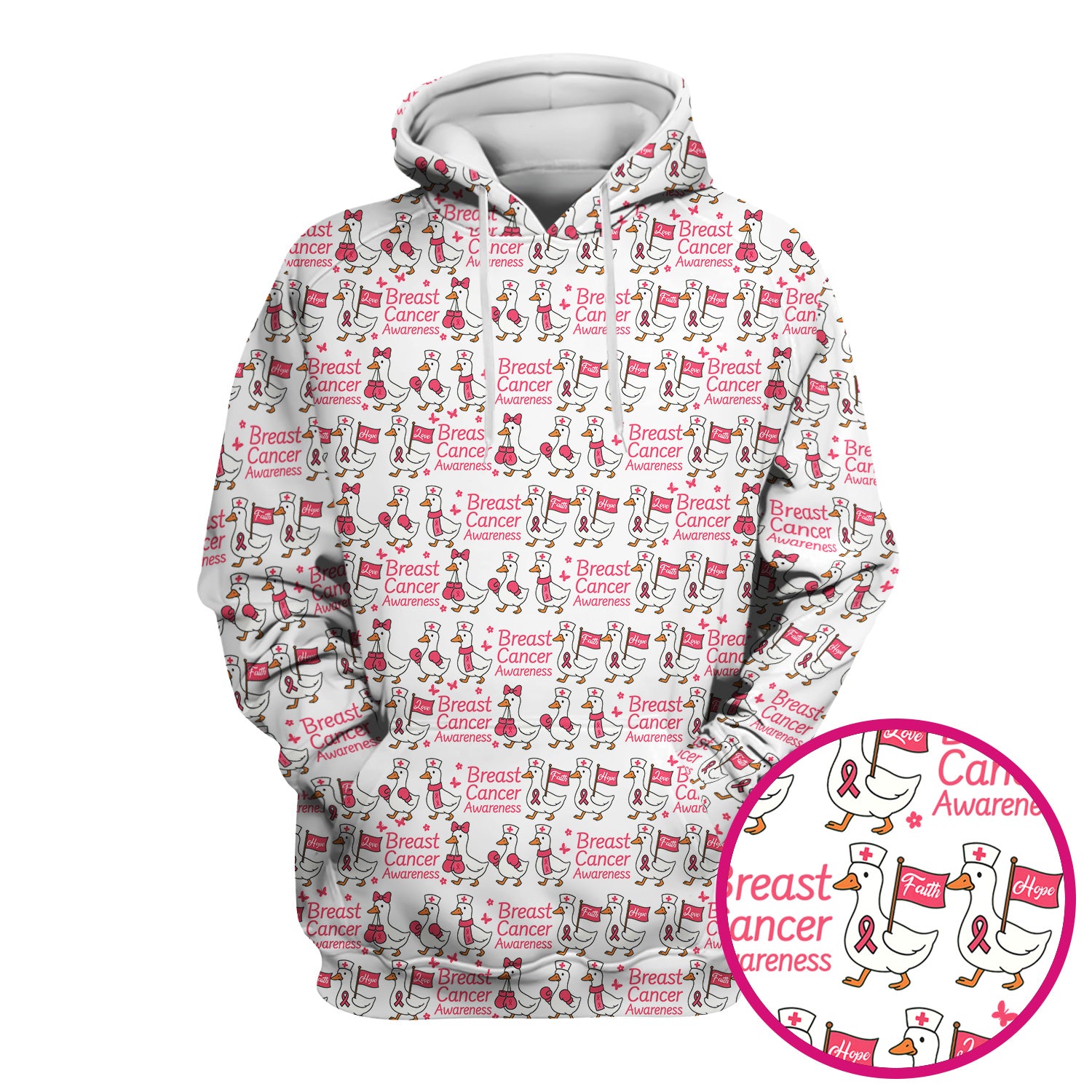 Breast Cancer Awareness Scrub Top - Cute Medical Uniform Scrub For Women - CNA RN LPN Gift