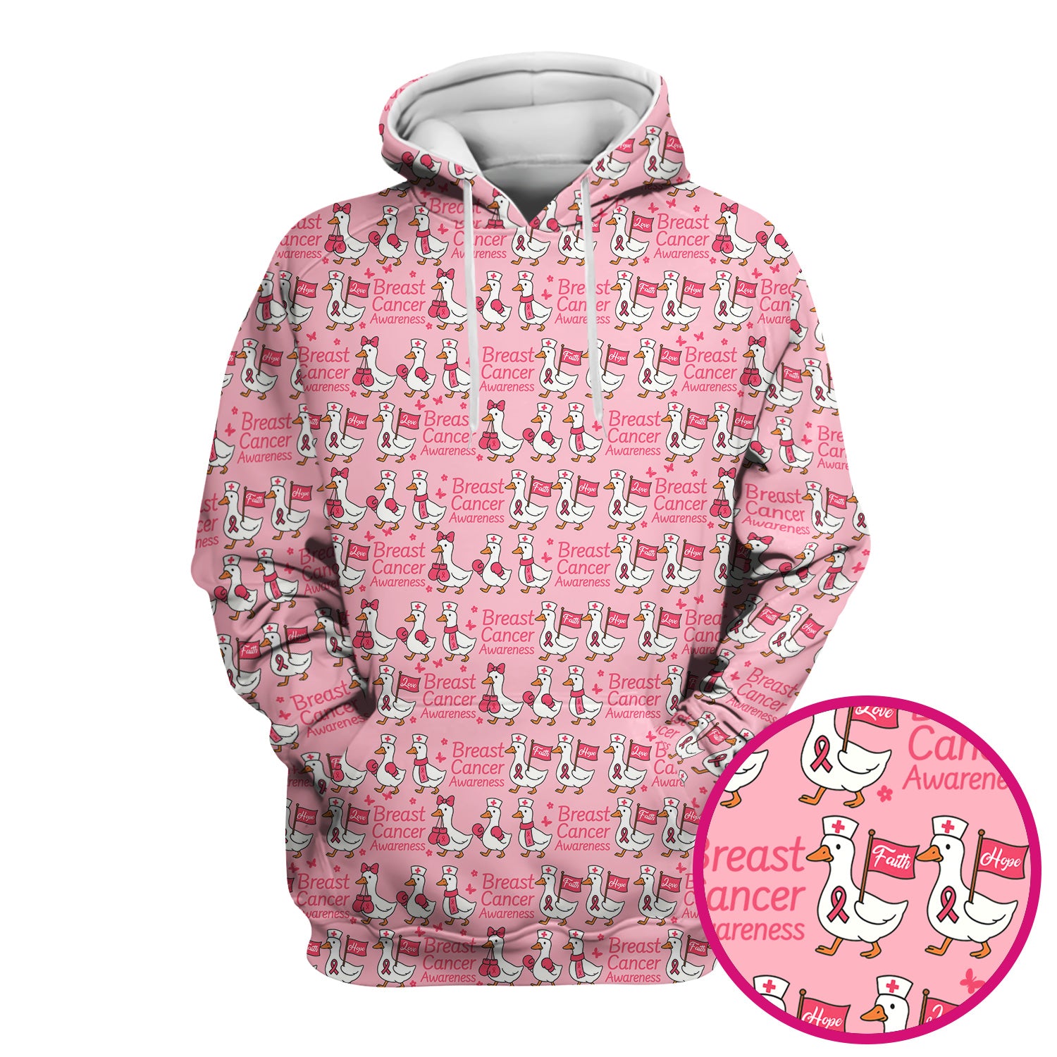 Breast Cancer Awareness Scrub Top - Cute Medical Uniform Scrub For Women - CNA RN LPN Gift