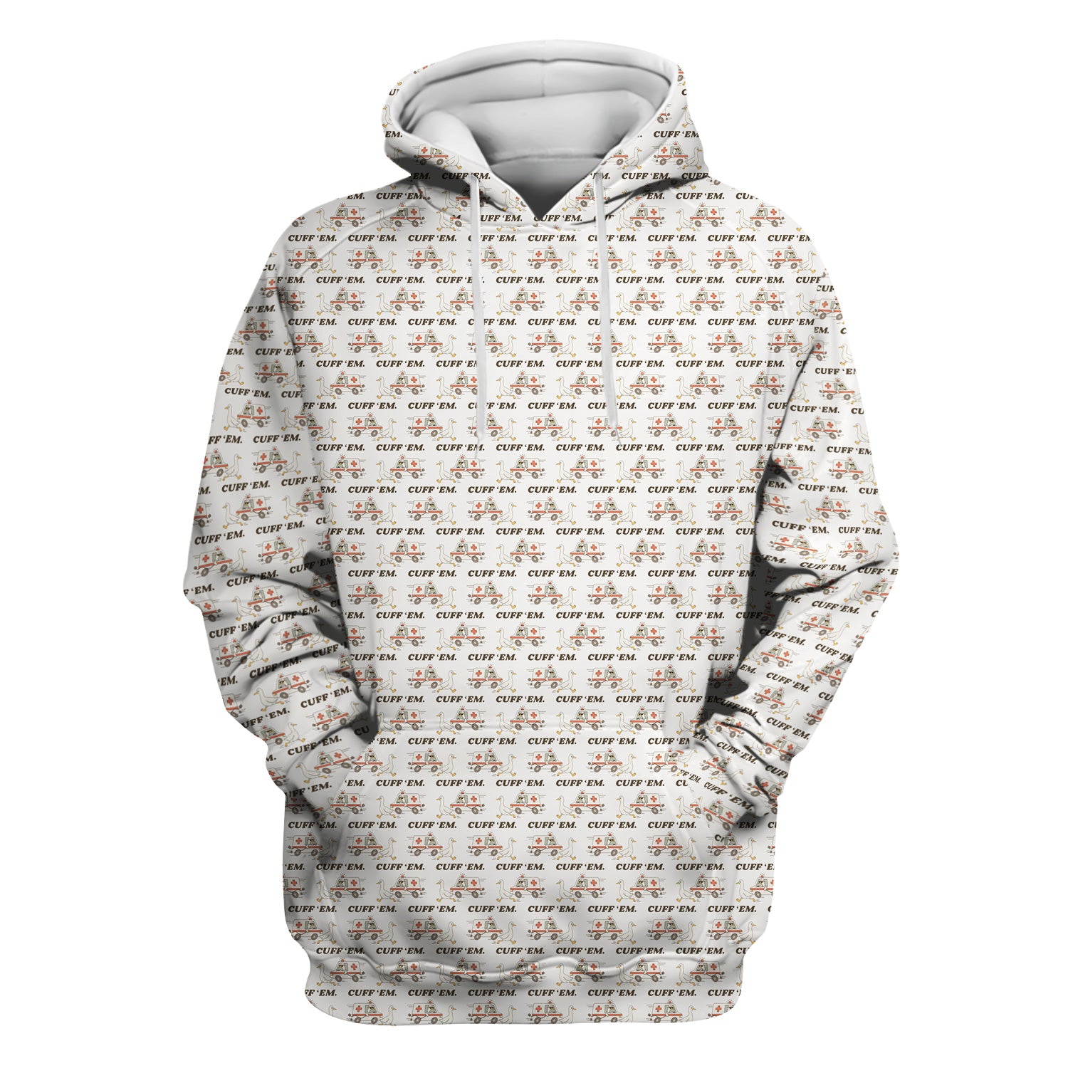 Funny ER Nurse Shirt - Cute Goose & Ambulance Pattern Graphic Design - Gift for Women RN LPN & Medical Students