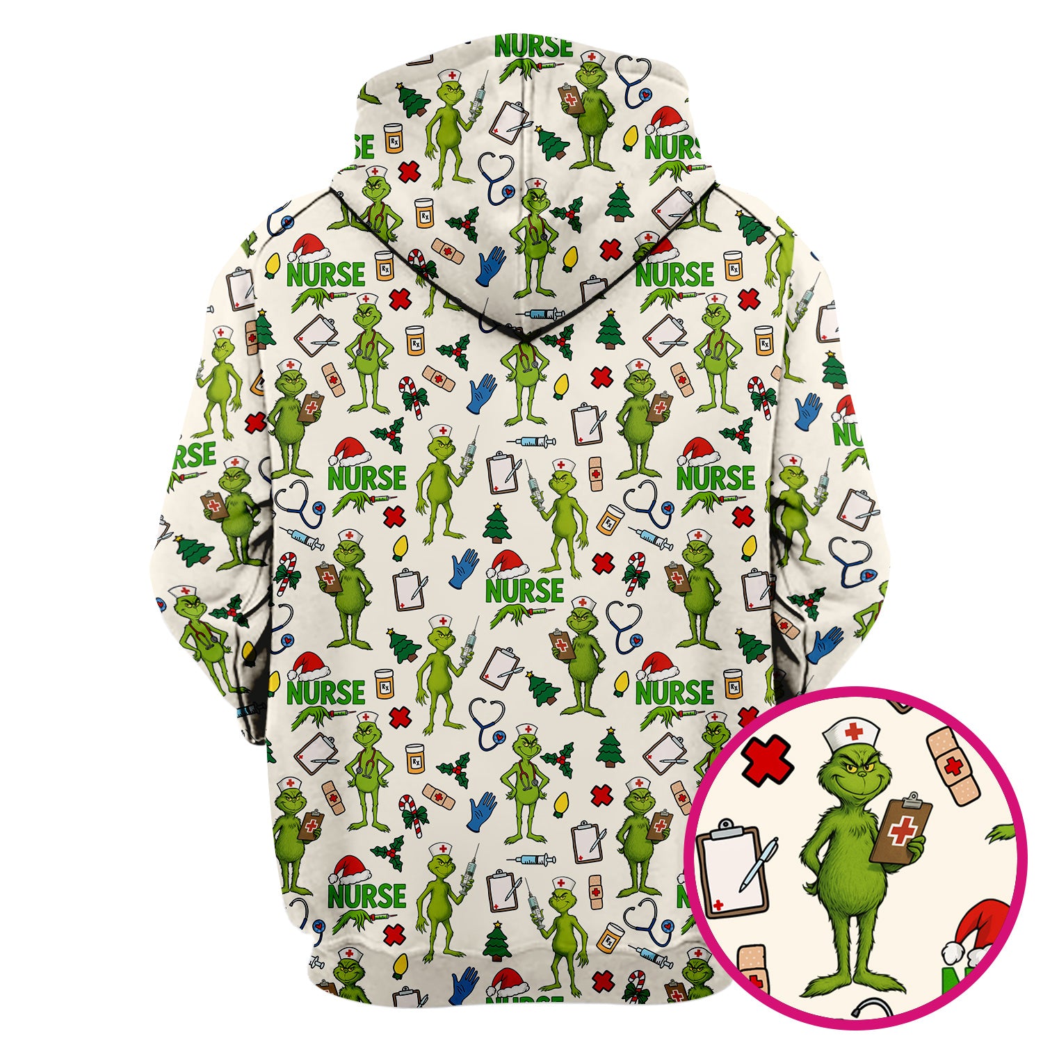 Funny Grinch Nurse Scrub Top - Christmas Holiday Medical Shirt - Multiple Color Options CNA RN LPN Gift