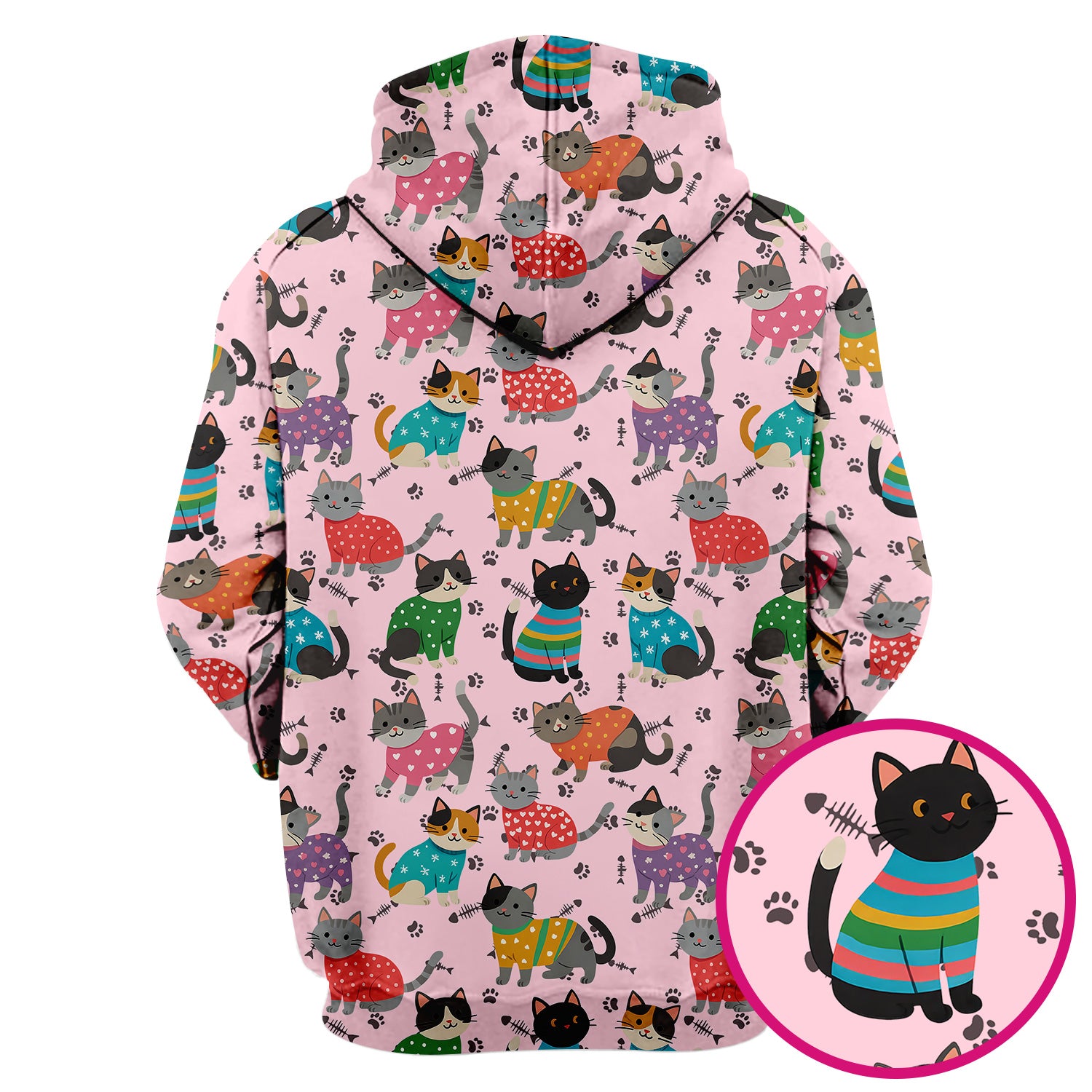 Custom Cat Scrub Top Multi Color - Cute Kitty Print Scrub Shirt for Nurses - Funny Colorful Nursing Workwear with Pockets