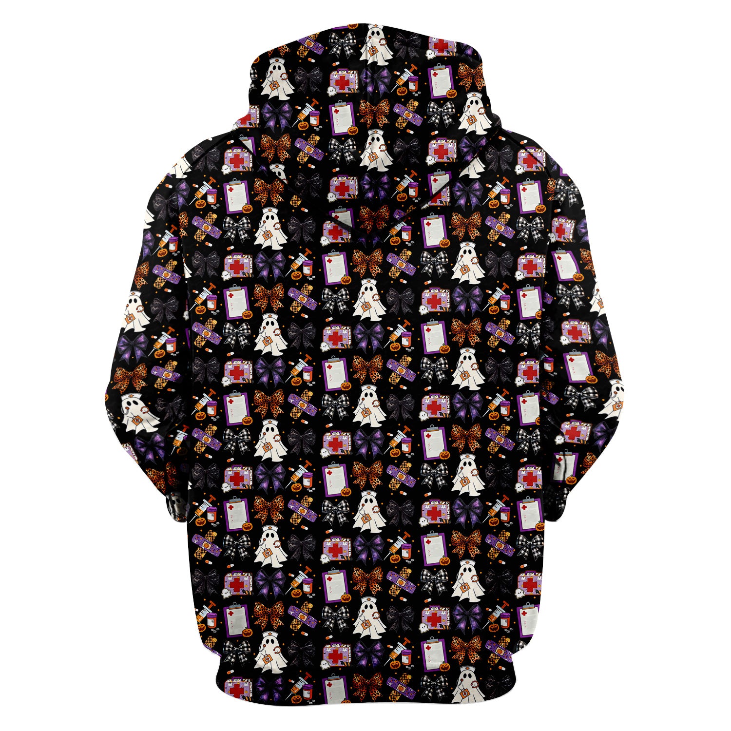 Cute Halloween Shirt for Nurses - Spooky Ghost Pumpkin & Medical Icons Graphic Tee - Gift for RN LPN CNA