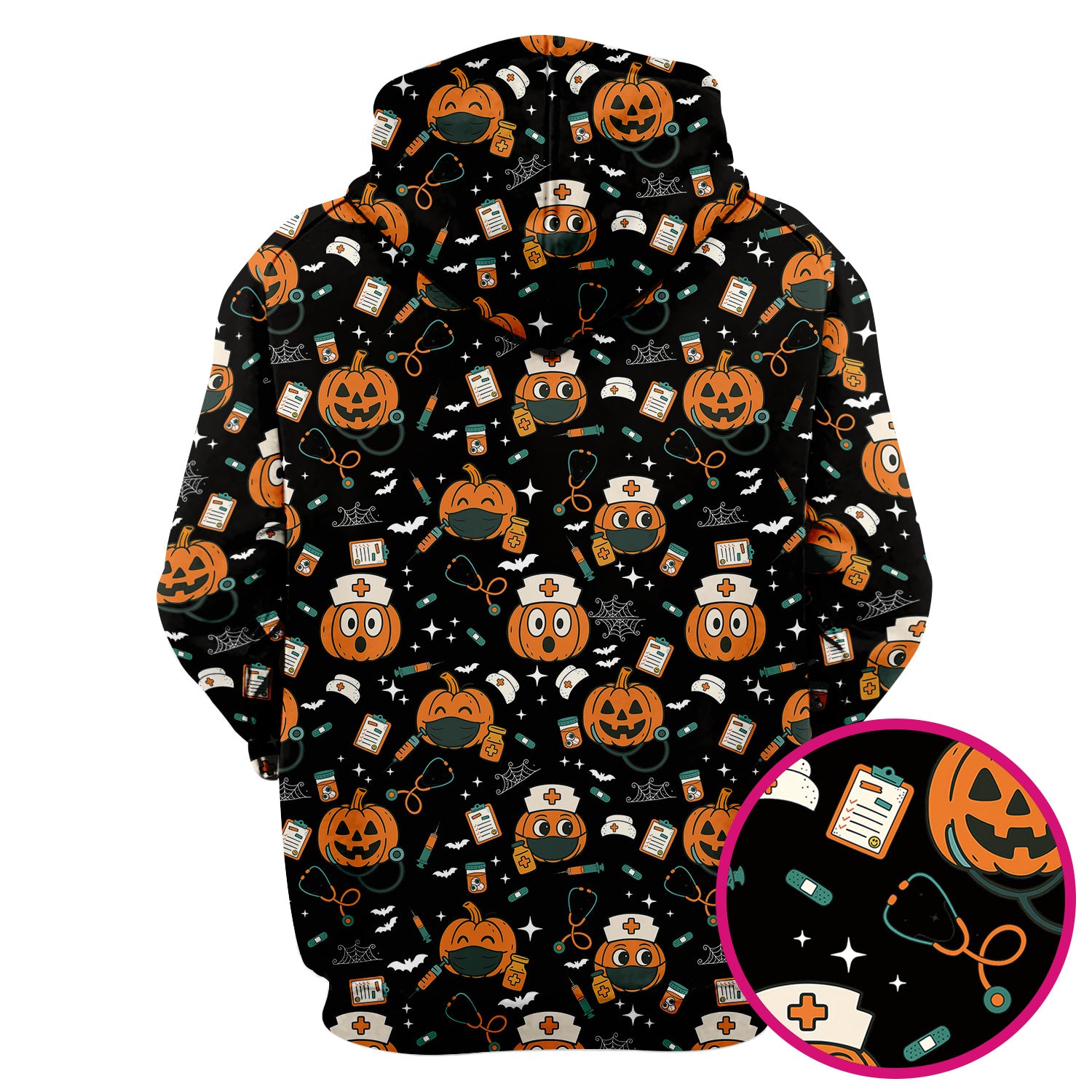 Halloween Nurse Scrub Top - Cute Holiday Scrub for Nurse - Spooky Halloween Gift for CNA RN LPN