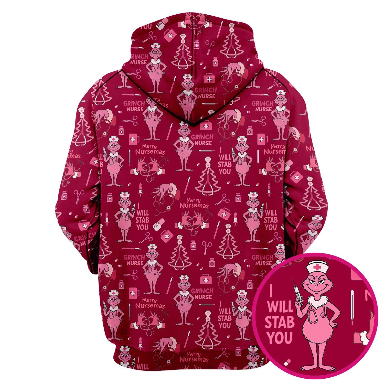 Funny Grinch Nurse Scrub Top - Merry Nursemas Shirt for Women - Multiple Color Options RN LPN CNA Gift