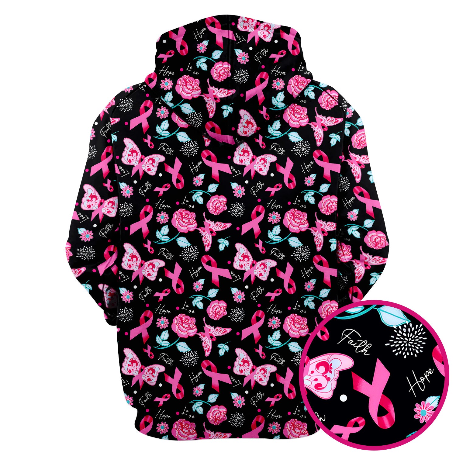 Breast Cancer Awareness Scrub Top - Pink Ribbon Nurse Shirt with Flowers - Gift for Women RN CNA LPN