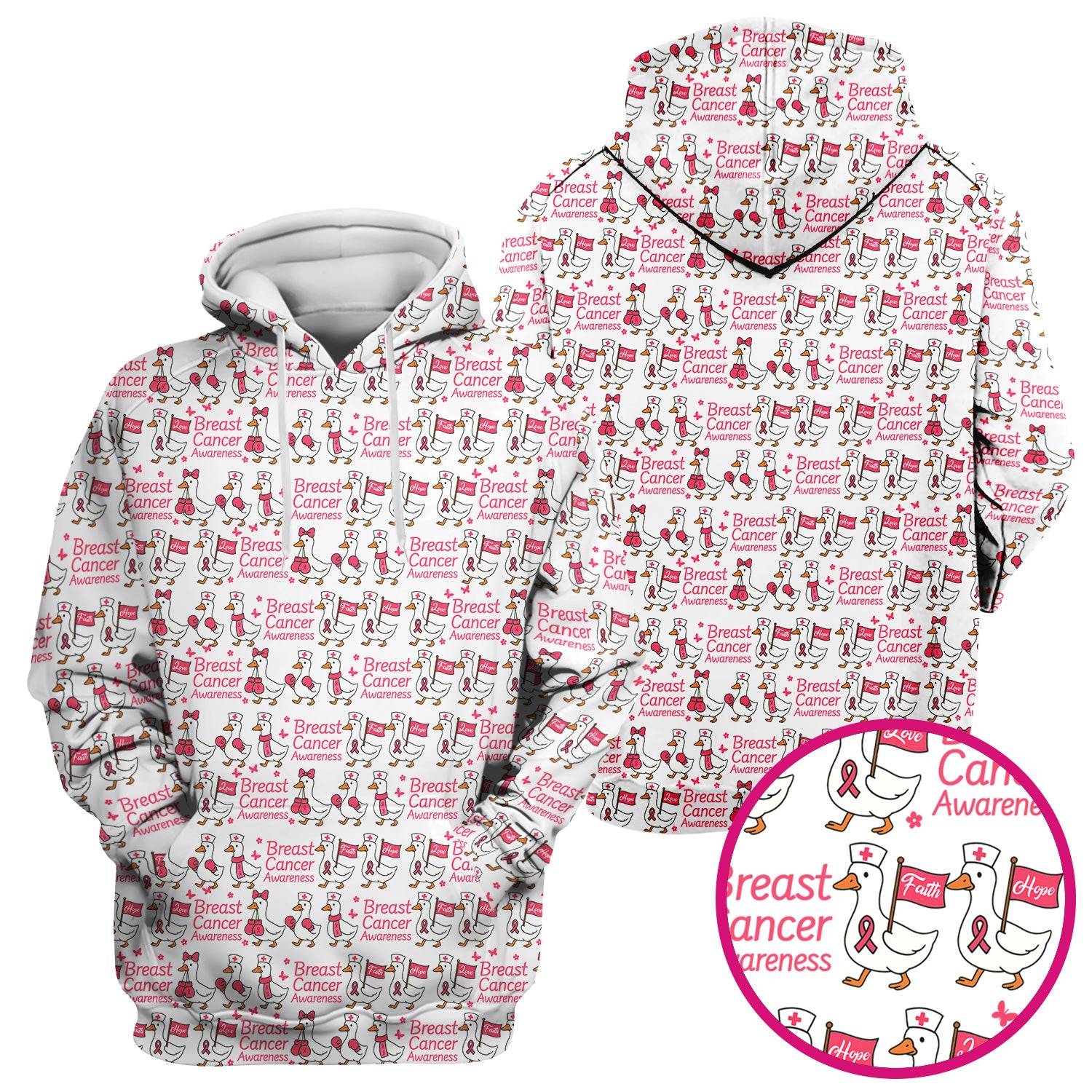 Breast Cancer Awareness Scrub Top - Cute Medical Uniform Scrub For Women - CNA RN LPN Gift