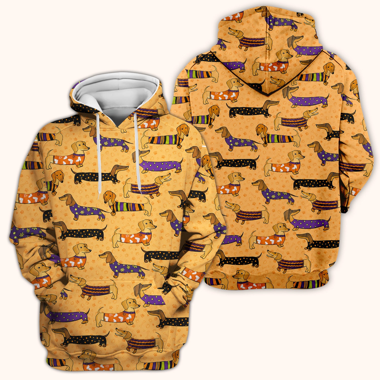 Dachshund with Dog Lover Paw Print Scrub Top, Comfortable Scrubs for Nurses