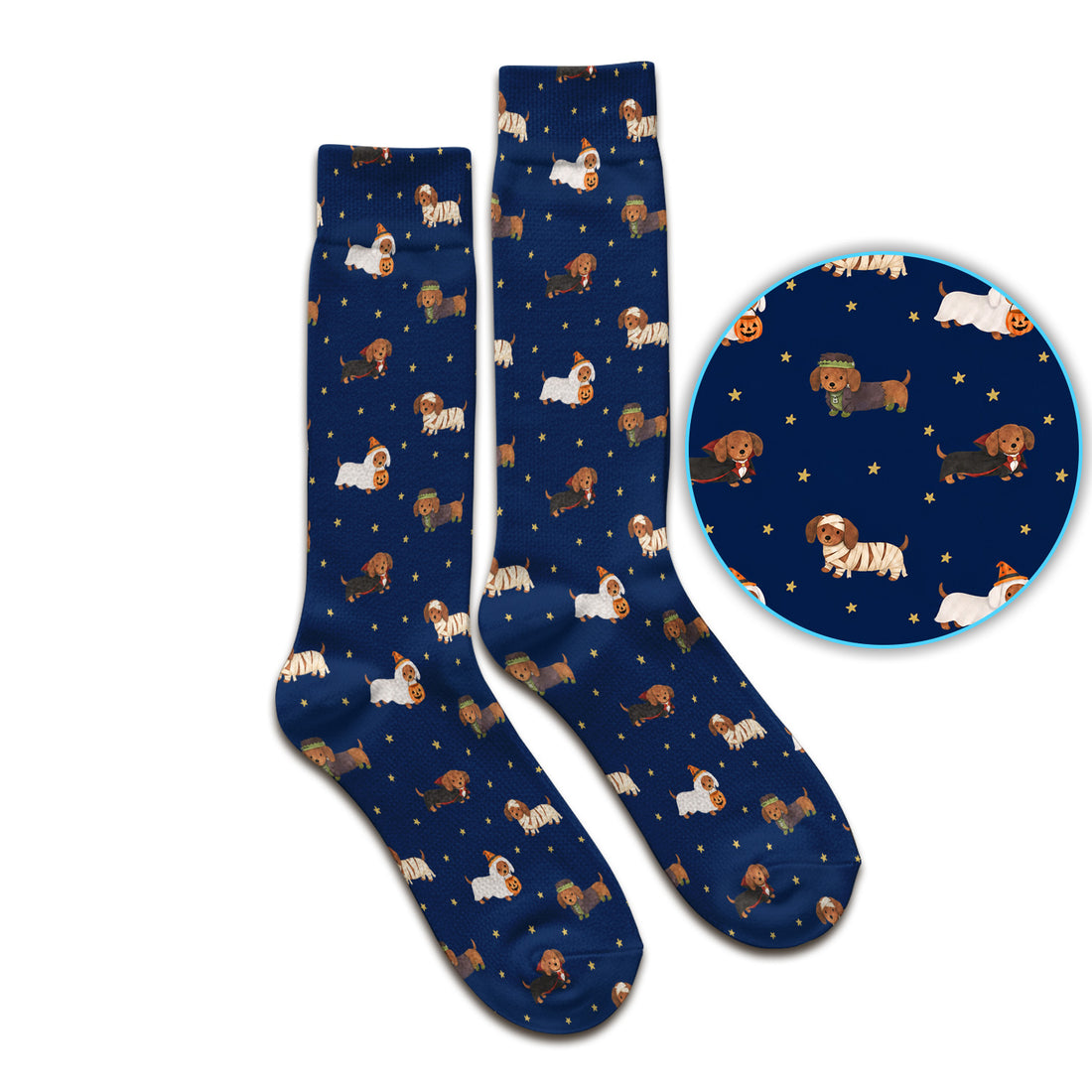 Halloween Mummy Dachshund Socks, Adult Socks for Men and Women