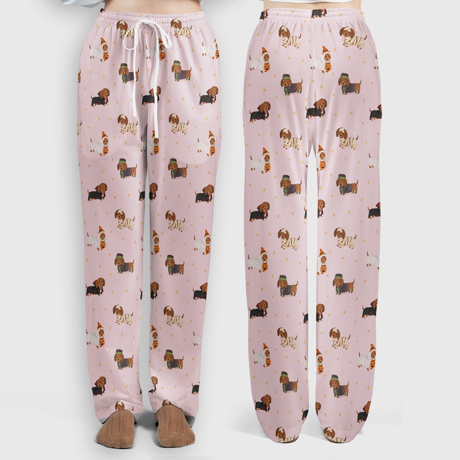 Halloween Mummy Dachshund Scrub Set, Scrub Pants and V Neck Top