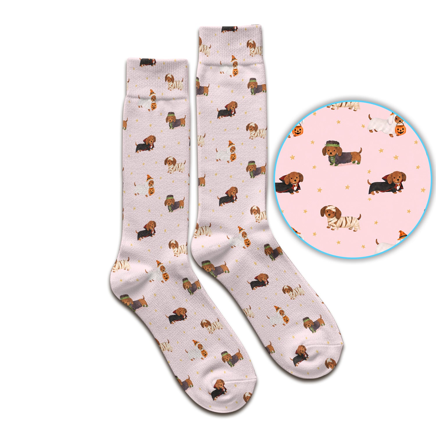 Halloween Mummy Dachshund Socks, Adult Socks for Men and Women