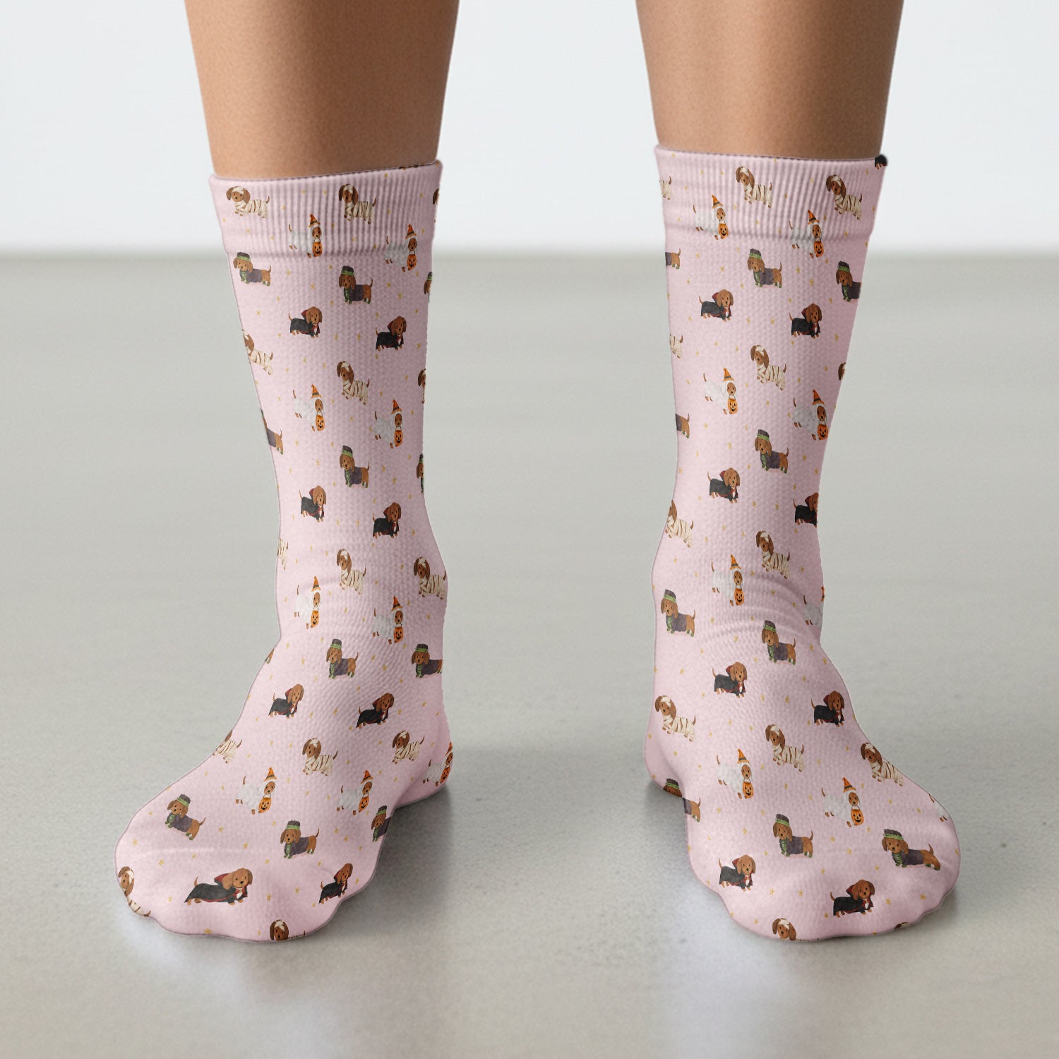 Halloween Mummy Dachshund Socks, Adult Socks for Men and Women