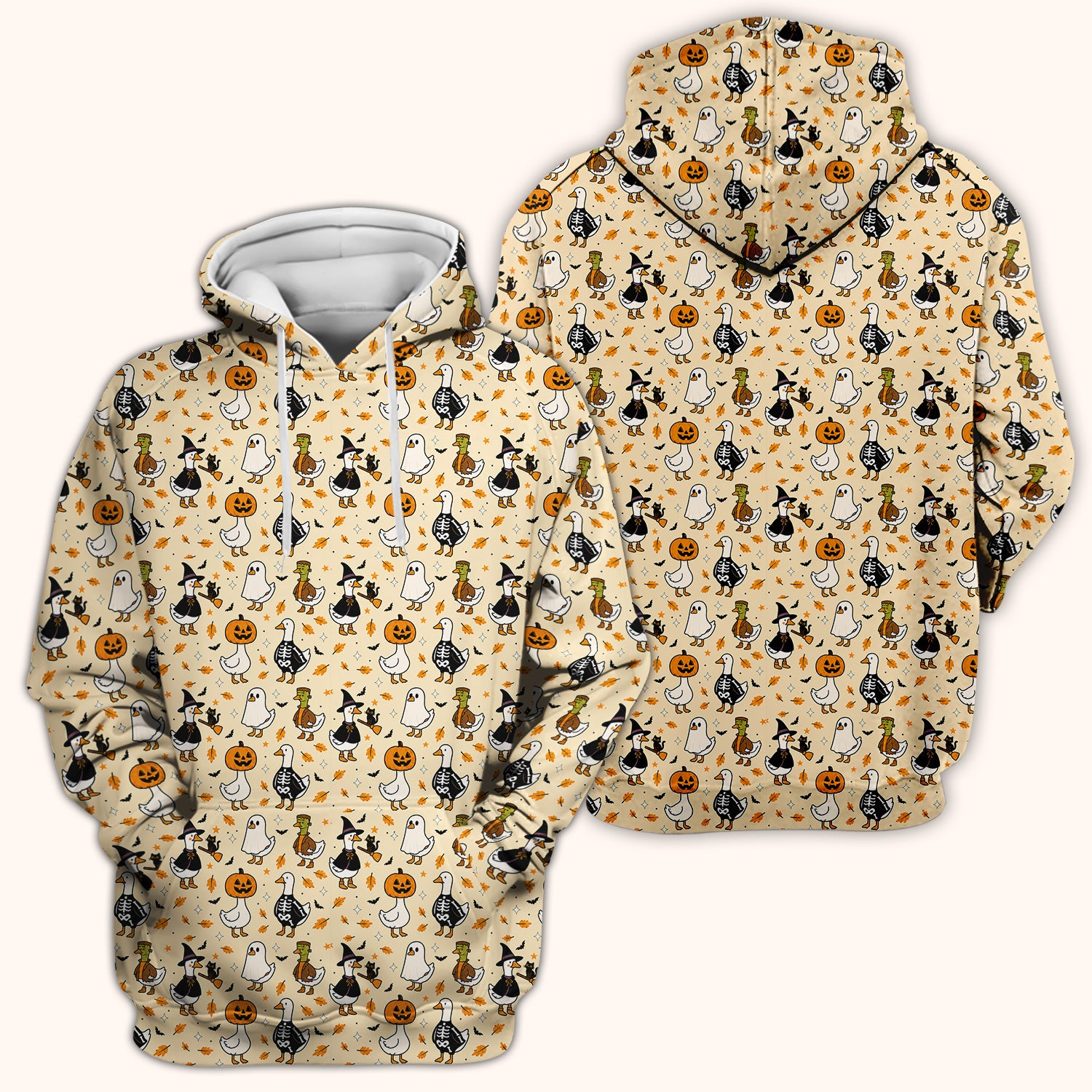 Spooky Halloween Goose Scrub Top, Comfortable Scrubs for Nurses