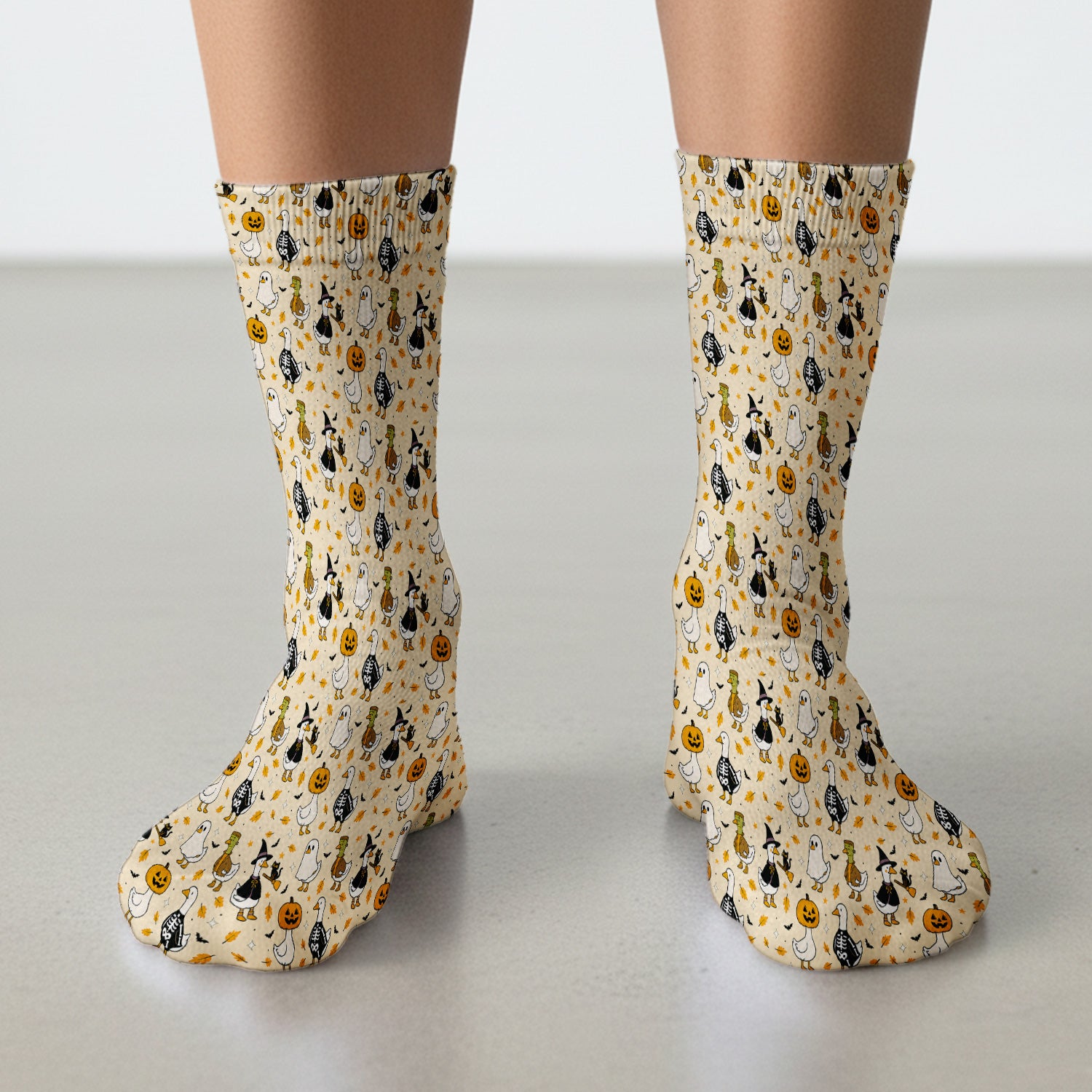 Spooky Halloween Goose Socks, Adult Socks for Men and Women