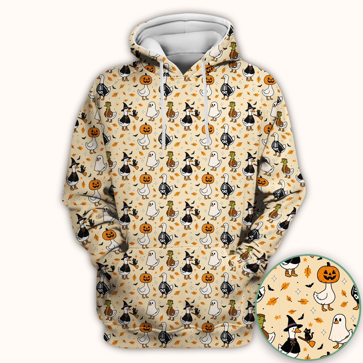 Spooky Halloween Goose Scrub Top, Comfortable Scrubs for Nurses