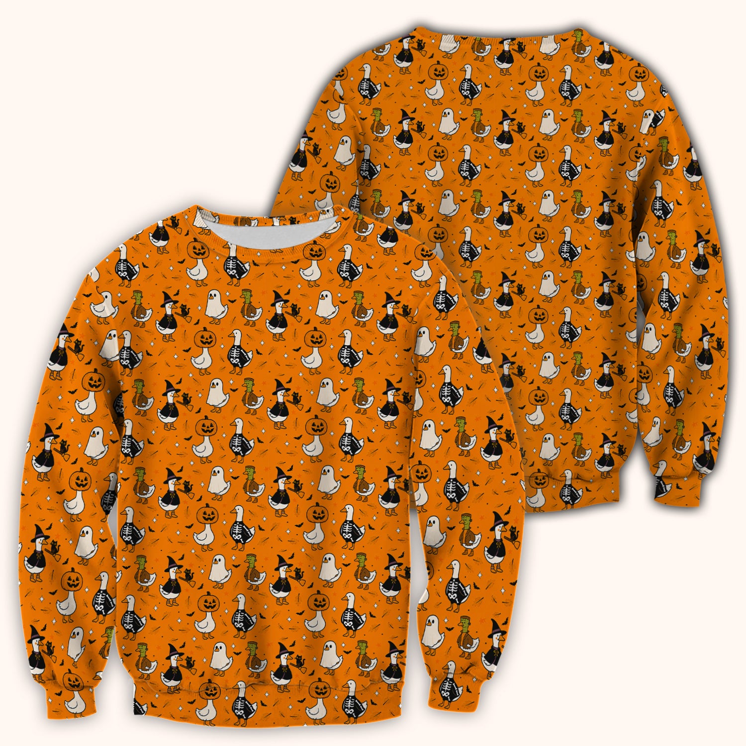 Spooky Halloween Goose Scrub Top, Comfortable Scrubs for Nurses