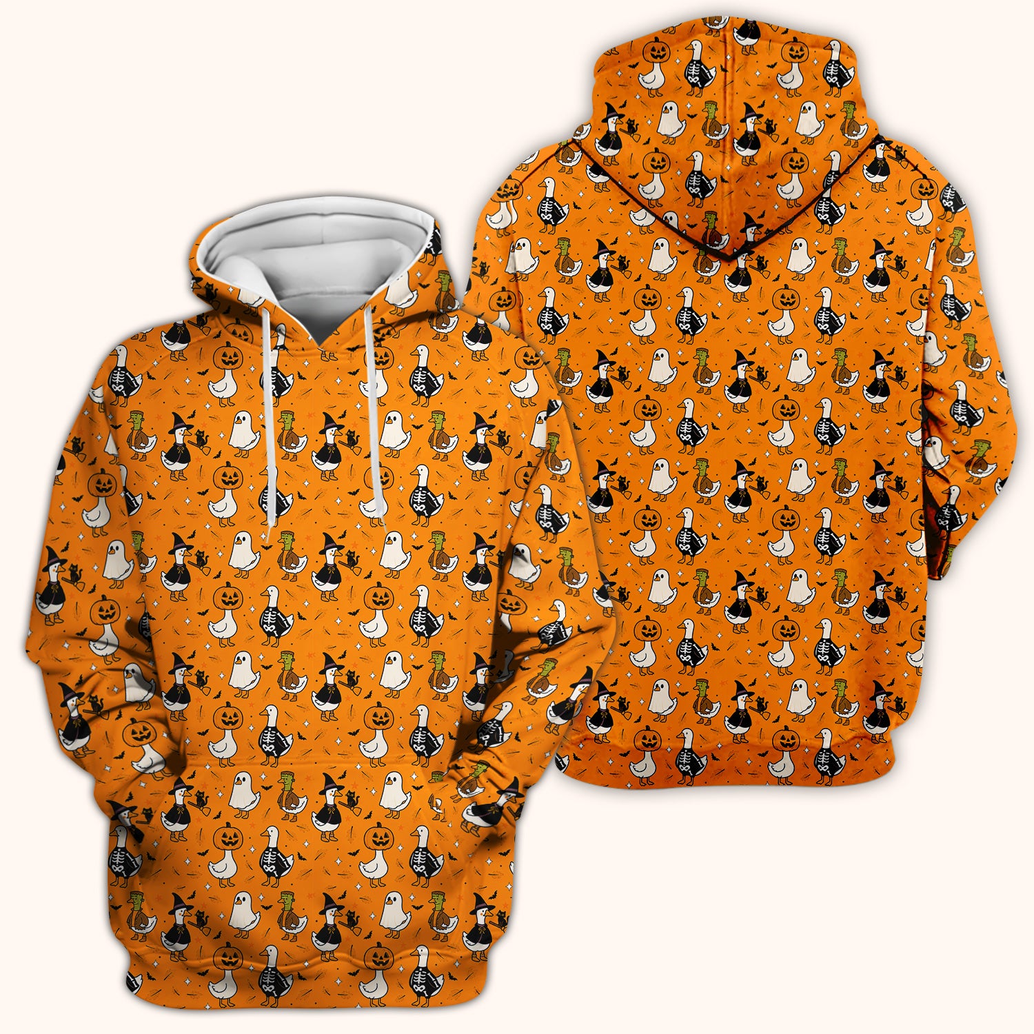 Spooky Halloween Goose Scrub Top, Comfortable Scrubs for Nurses