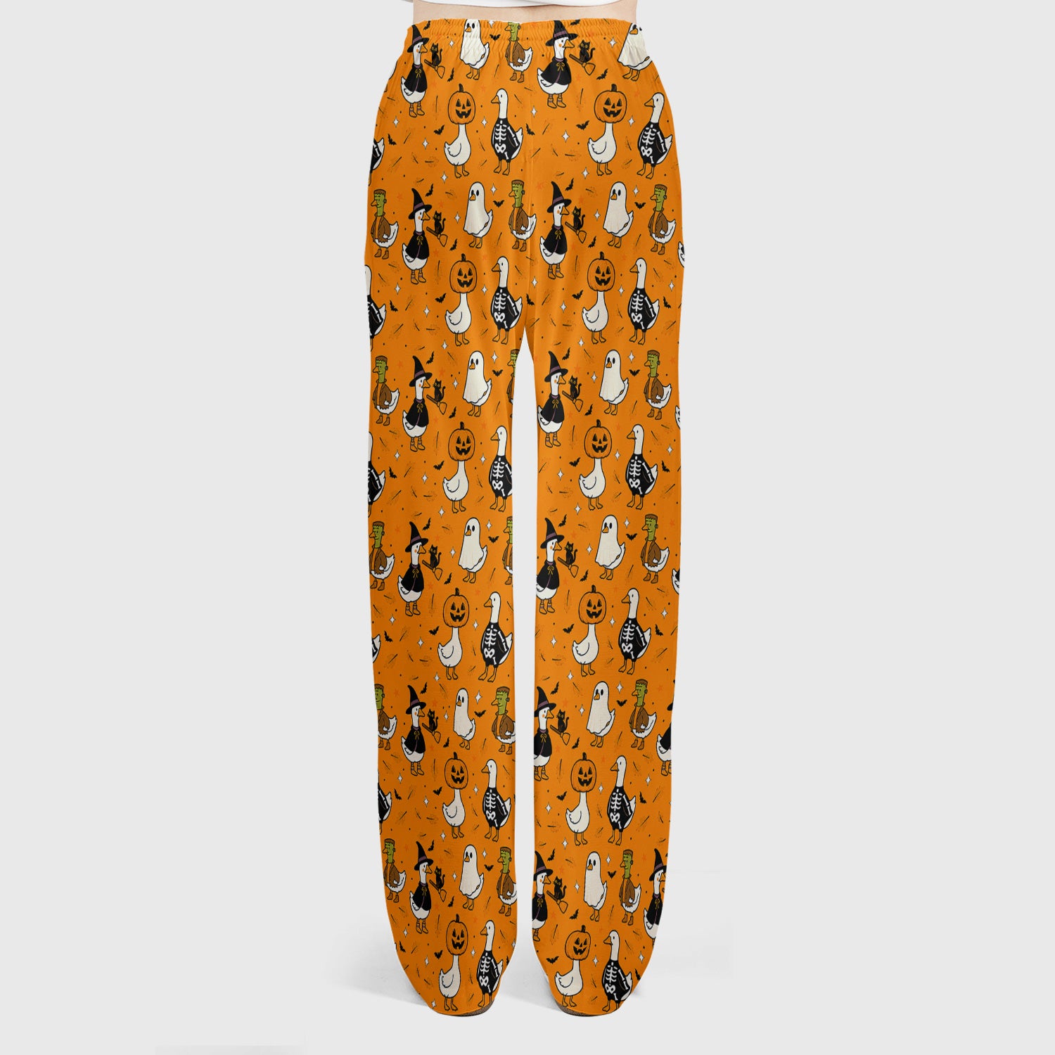 Spooky Halloween Goose Scrub Set, Scrub Pants and V Neck Top