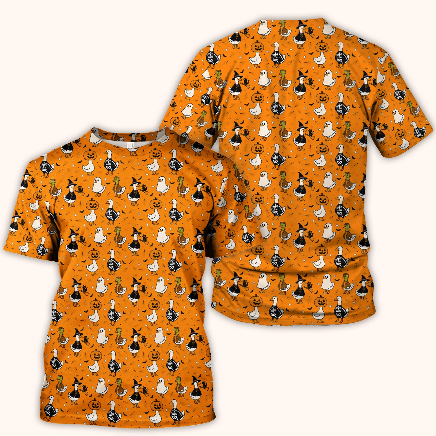 Spooky Halloween Goose Scrub Top, Comfortable Scrubs for Nurses
