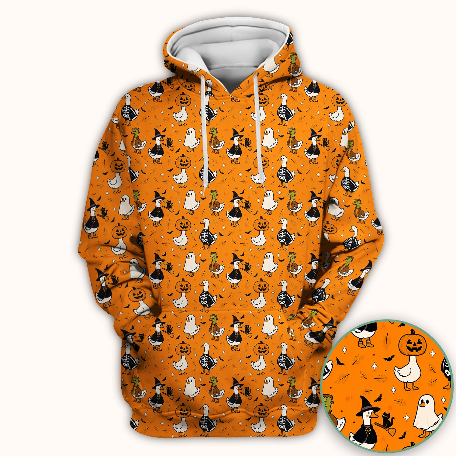 Spooky Halloween Goose Scrub Top, Comfortable Scrubs for Nurses