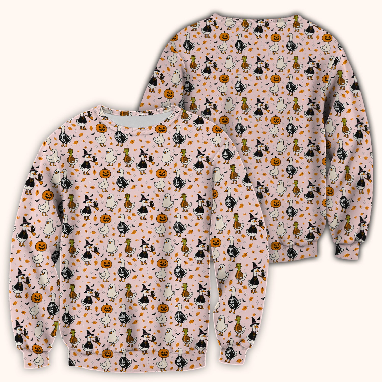 Spooky Halloween Goose Scrub Top, Comfortable Scrubs for Nurses