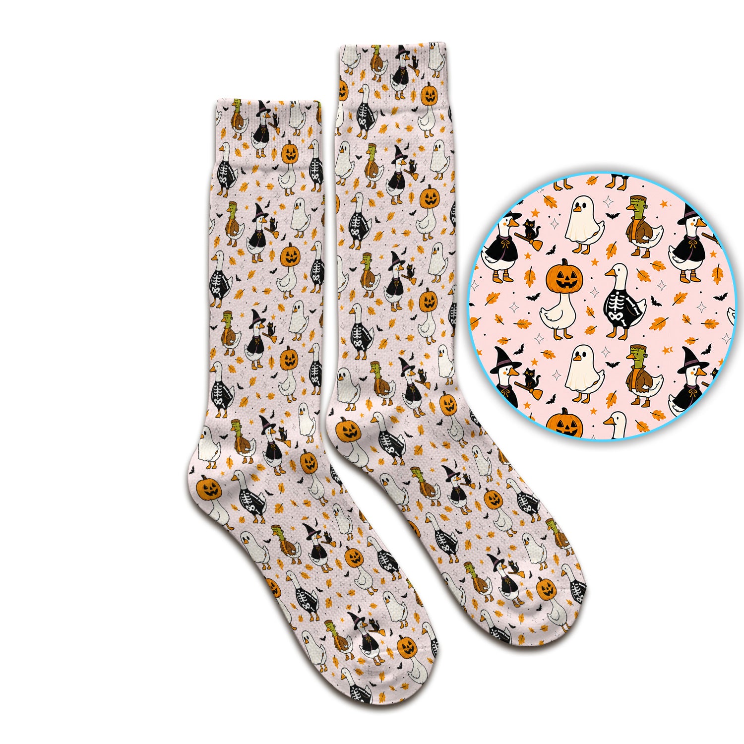 Spooky Halloween Goose Socks, Adult Socks for Men and Women