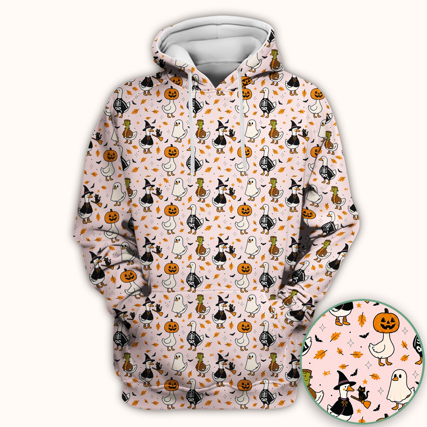 Spooky Halloween Goose Scrub Top, Comfortable Scrubs for Nurses