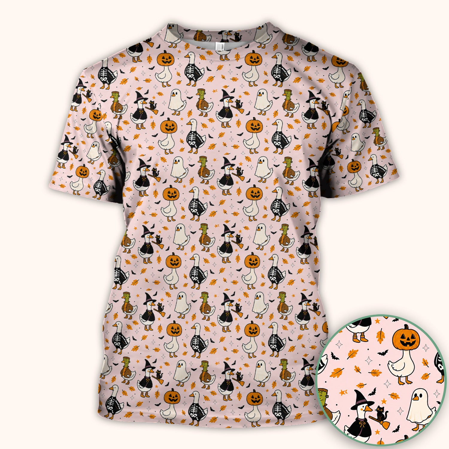 Spooky Halloween Goose Scrub Top, Comfortable Scrubs for Nurses