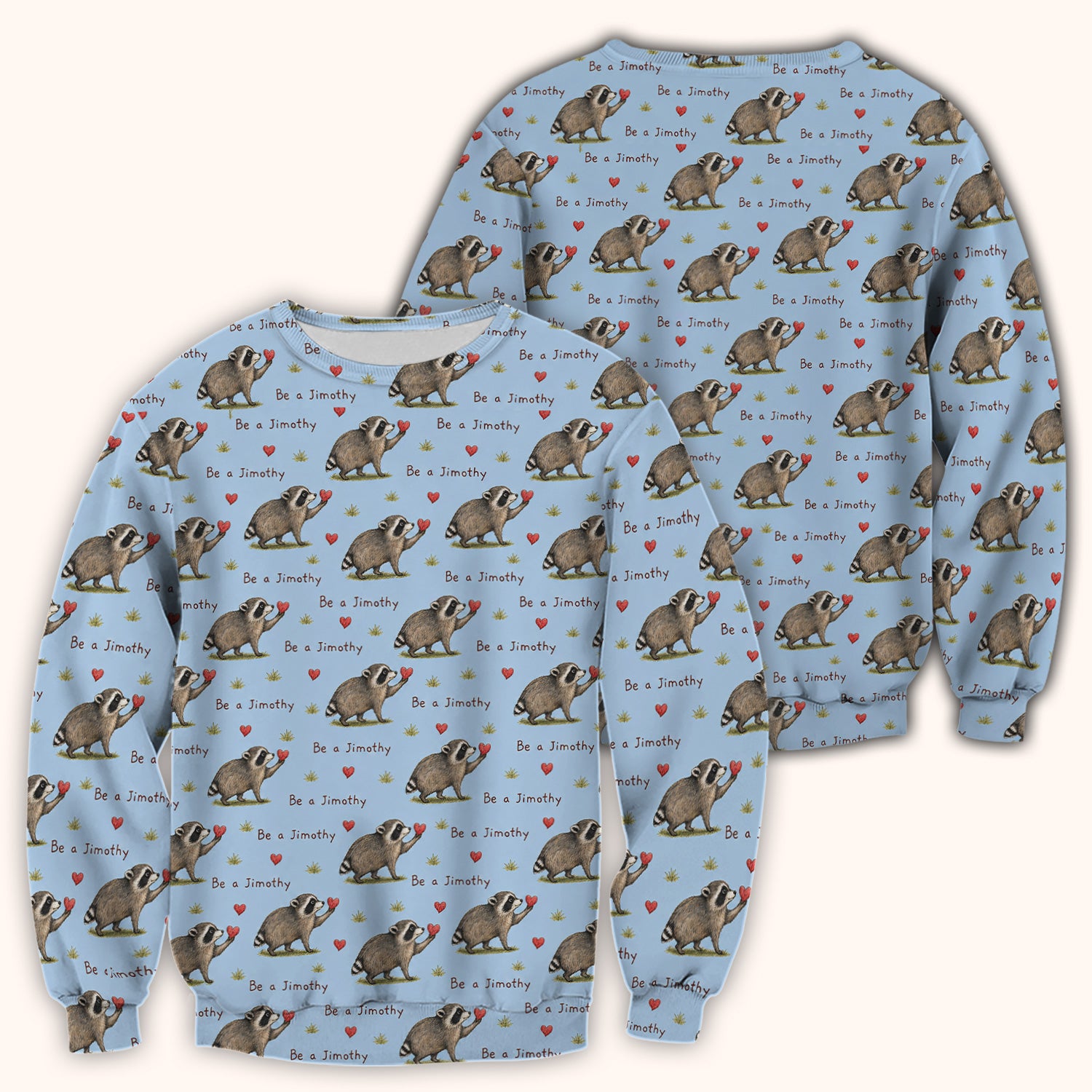 Cute Be A Jimothy Raccoon Hearts Scrub Top, Comfortable Scrubs for Nurses