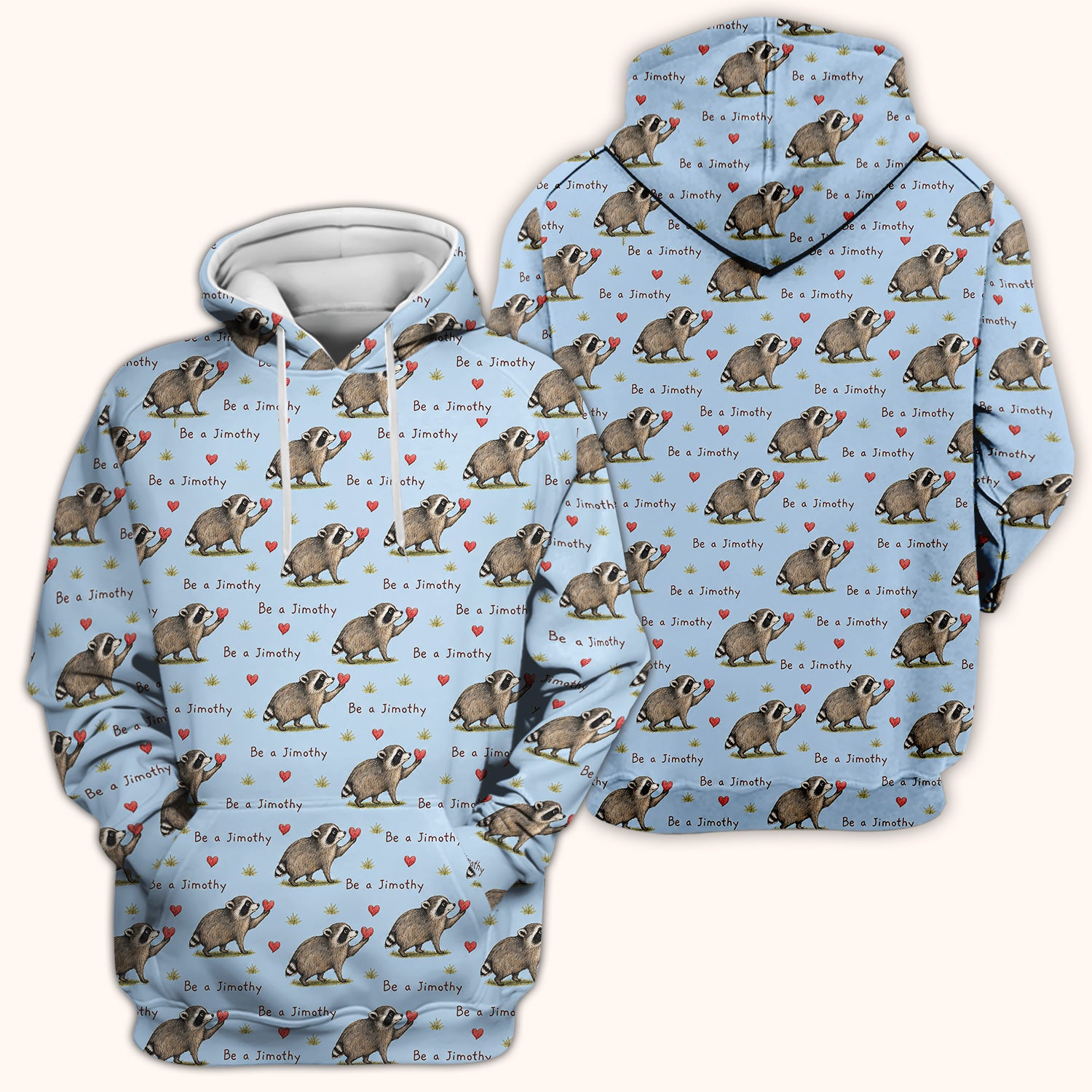 Cute Be A Jimothy Raccoon Hearts Scrub Top, Comfortable Scrubs for Nurses