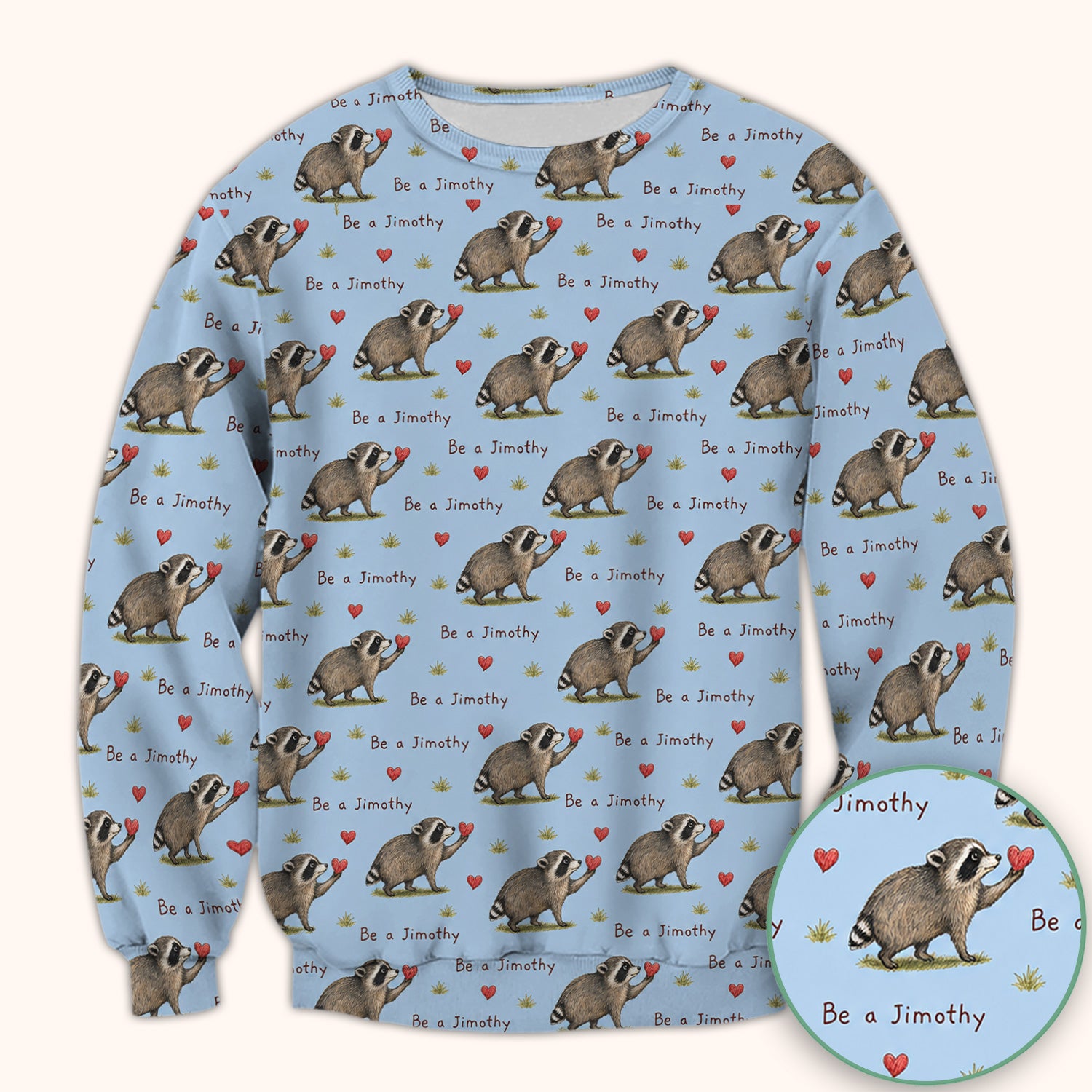 Cute Be A Jimothy Raccoon Hearts Scrub Top, Comfortable Scrubs for Nurses