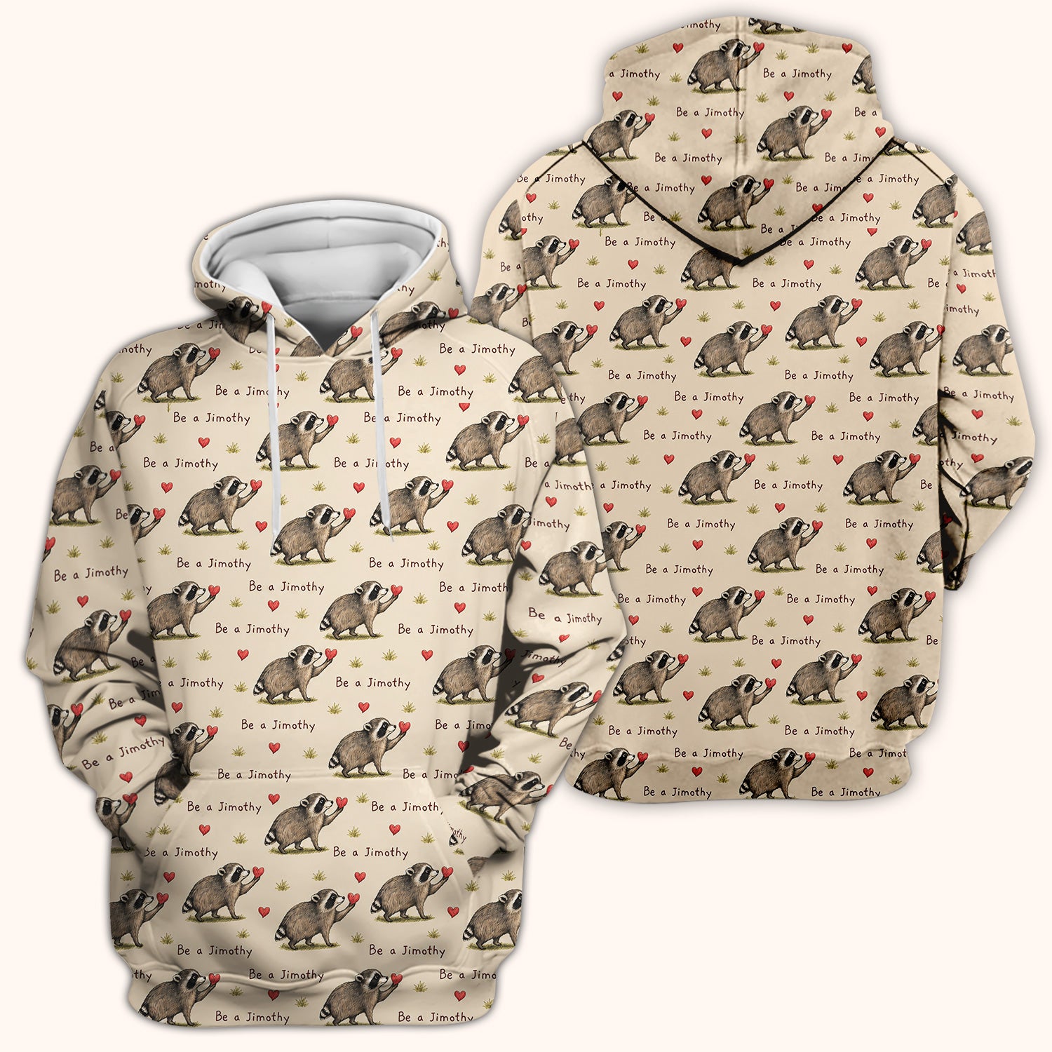 Cute Be A Jimothy Raccoon Hearts Scrub Top, Comfortable Scrubs for Nurses