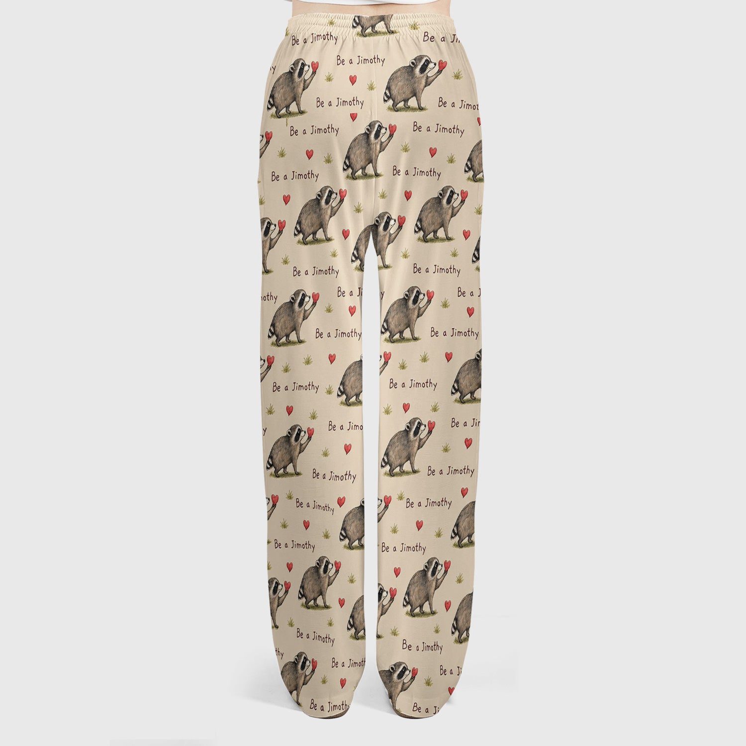 Cute Be A Jimothy Raccoon Hearts Scrub Set, Scrub Pants and V Neck Top