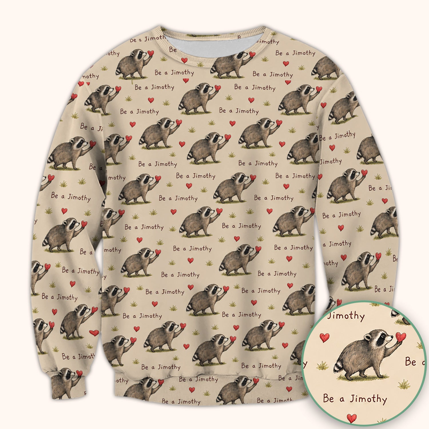 Cute Be A Jimothy Raccoon Hearts Scrub Top, Comfortable Scrubs for Nurses
