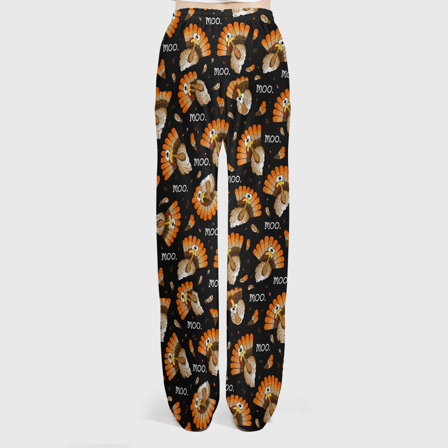 Funny Thanksgiving Moo Turkey Scrub Set, Scrub Pants and V Neck Top