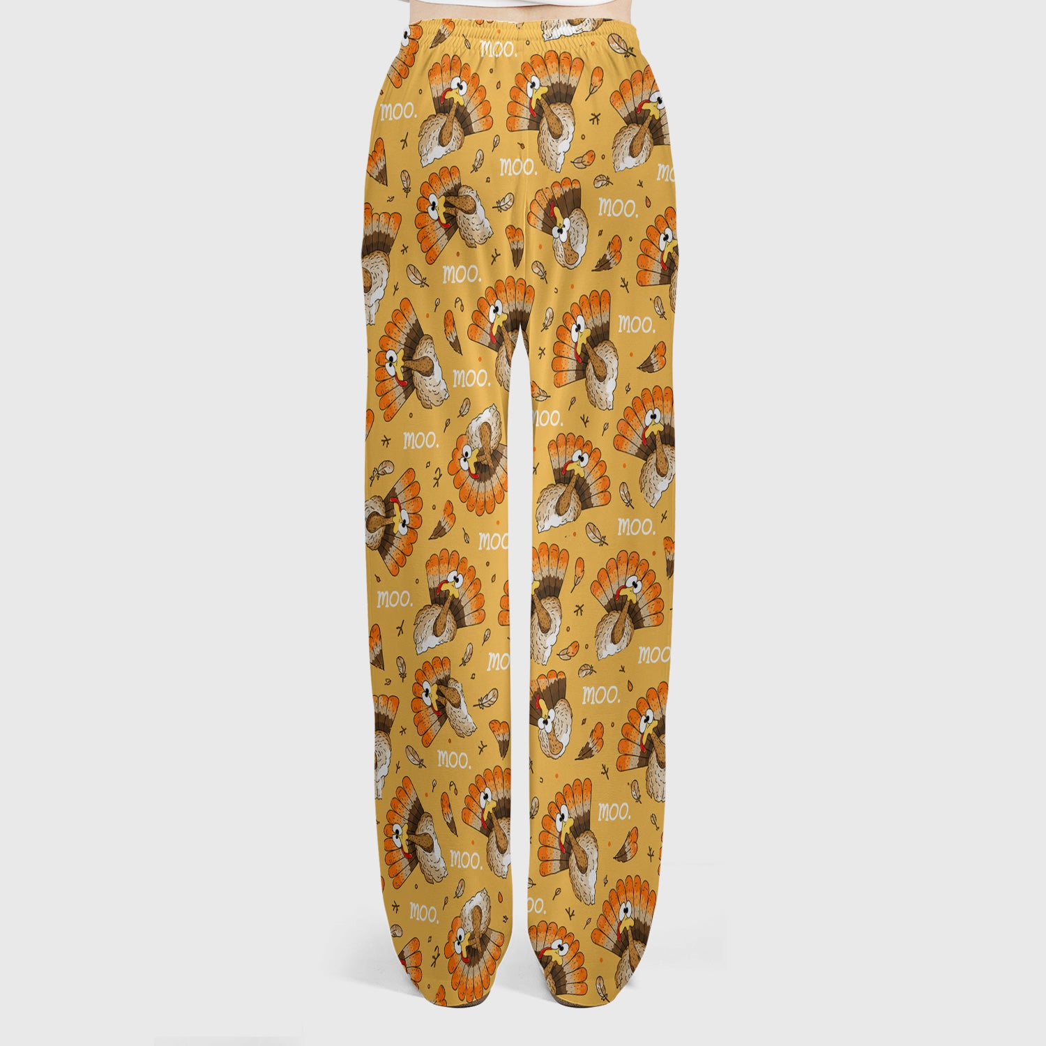 Funny Thanksgiving Moo Turkey Scrub Set, Scrub Pants and V Neck Top