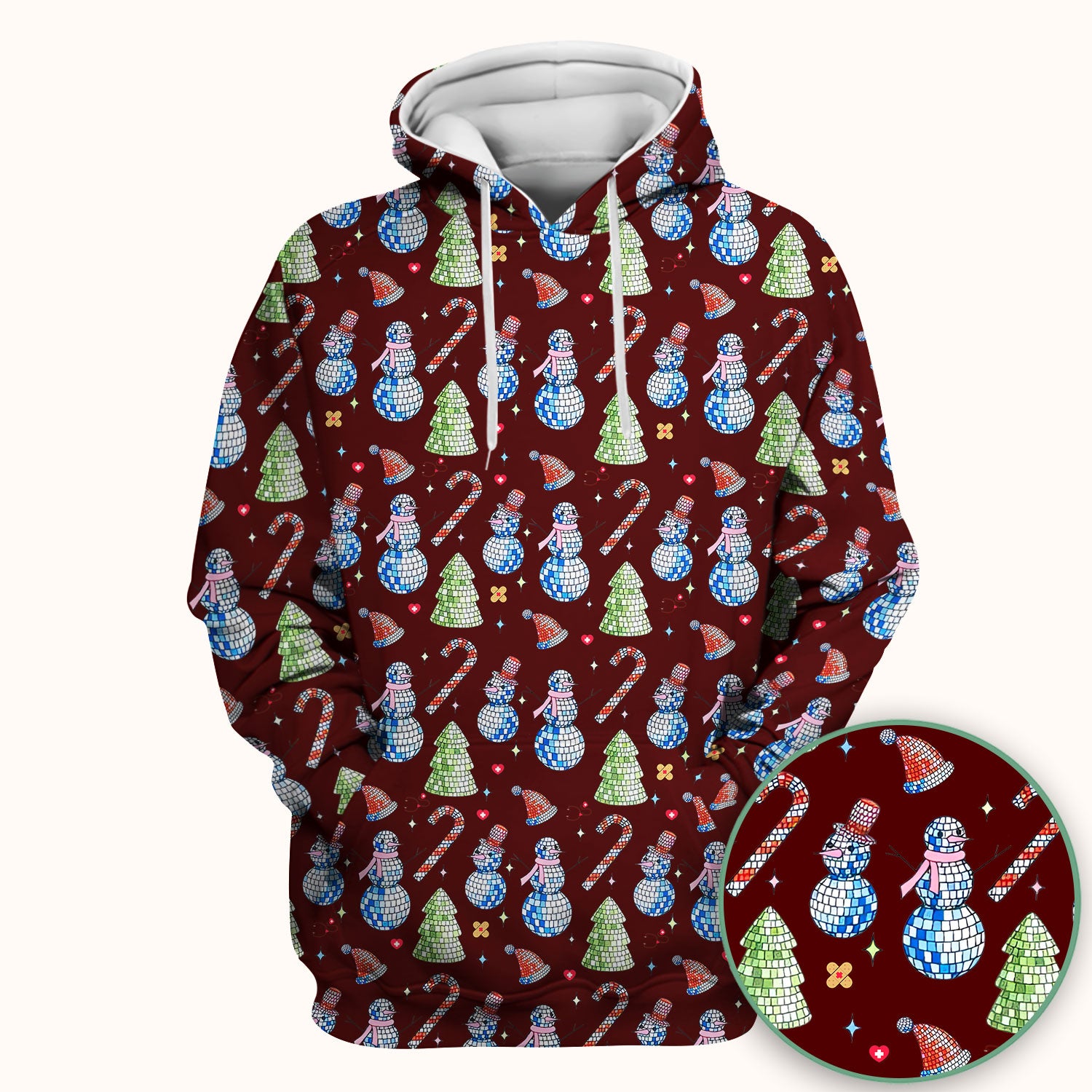 Funny Christmas Snowman Scrub Top for Women - Breathable Fabrics Med Uniform - Comfortable Scrubs for Nurses - Xmas Gift for Her