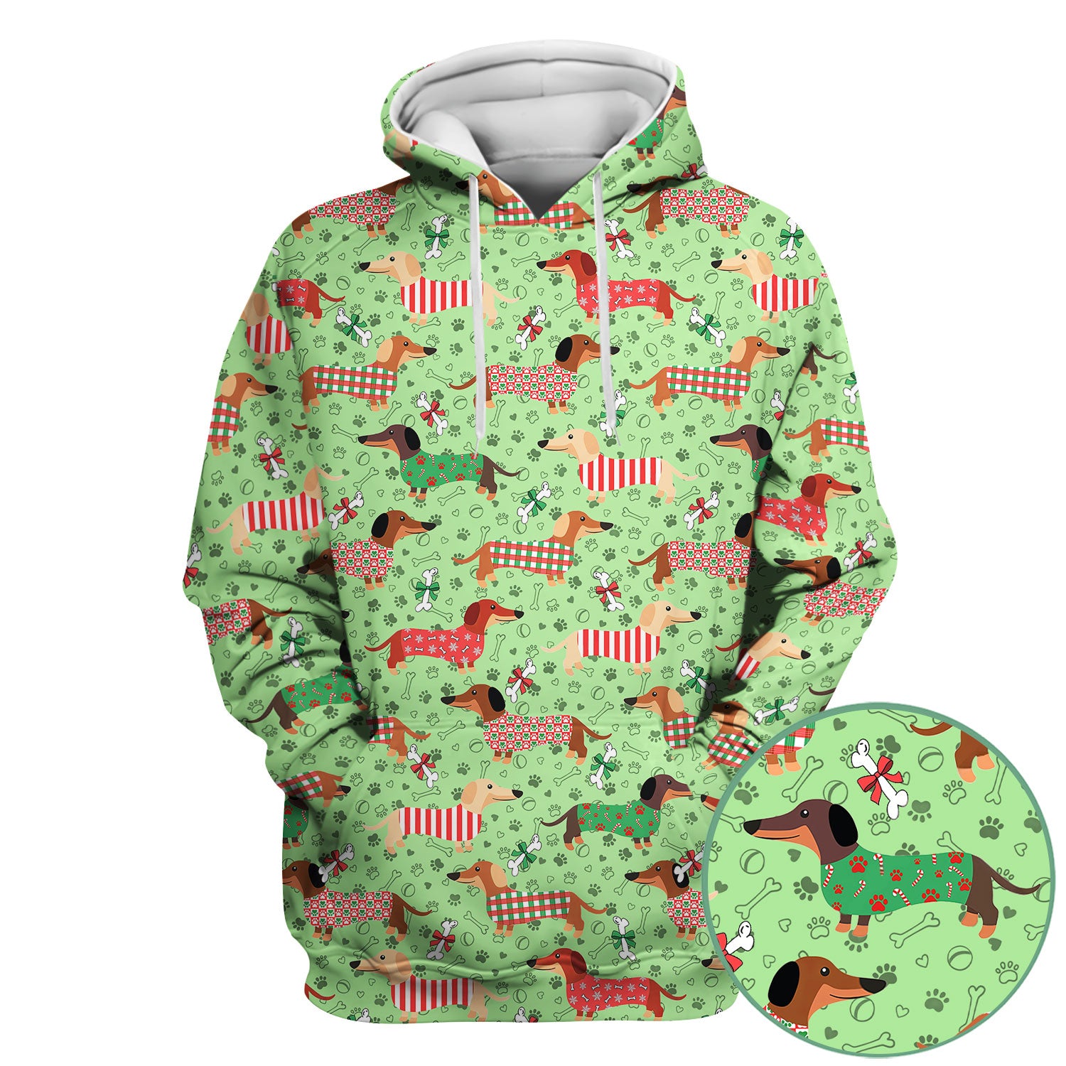 Christmas Dachshund Scrub Top for Nurses - Funny Wiener Dog Medical Shirt Multi Color - Cute Puppy Lover Gift for RN LPN CNA