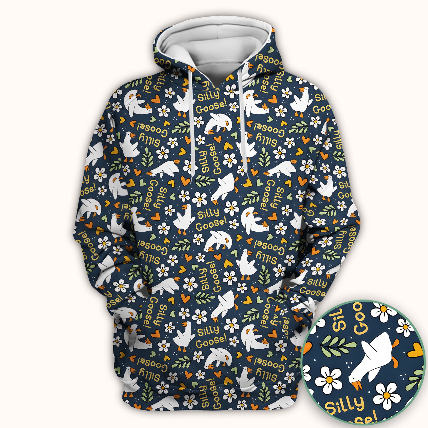 Silly Goose Floral Pattern Scrub Top, Comfortable Scrubs for Nurses